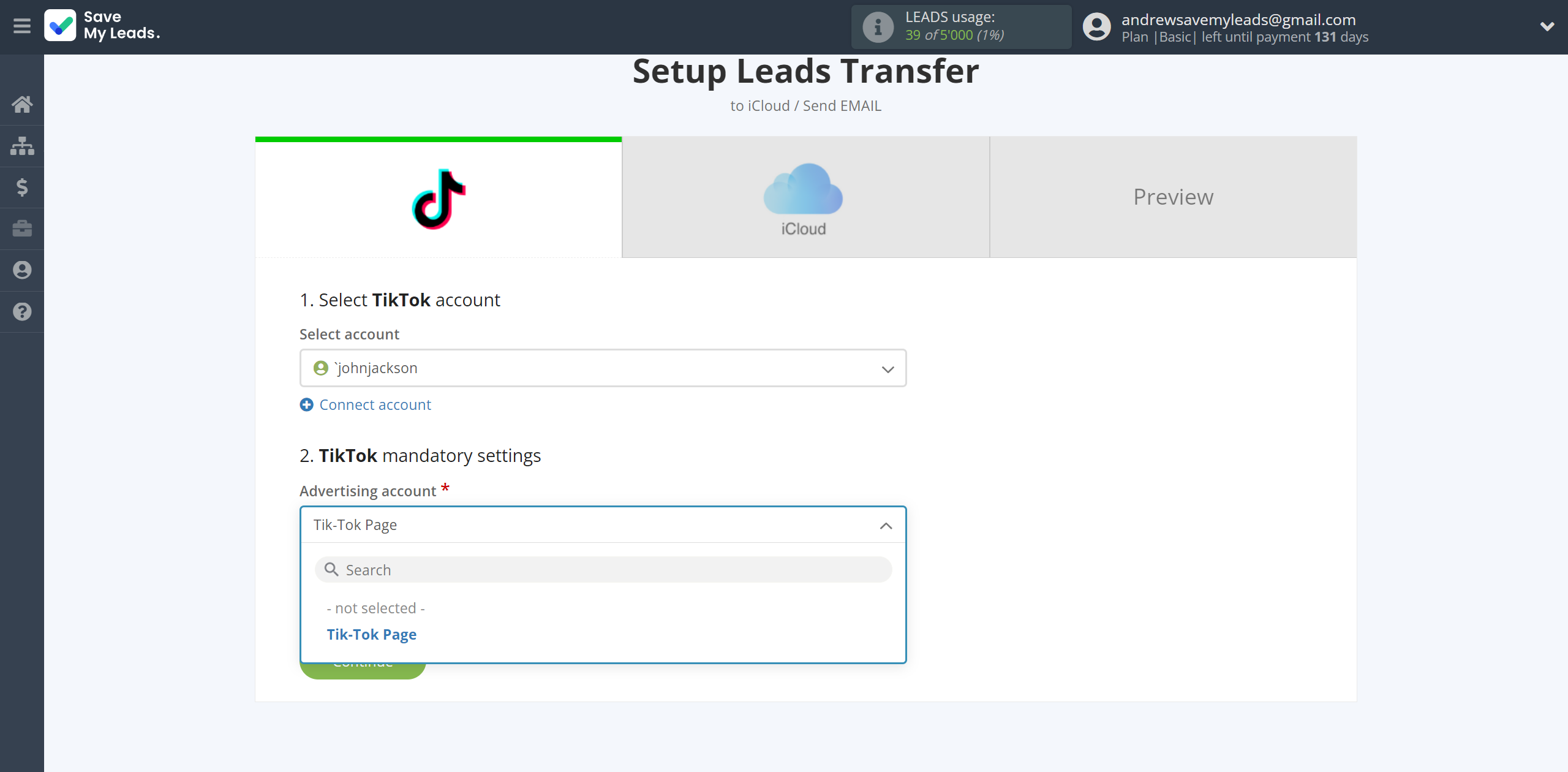 How to Connect TikTok with iCloud | Data Source account connection How to Connect TikTok with iCloud | Data Source account connection