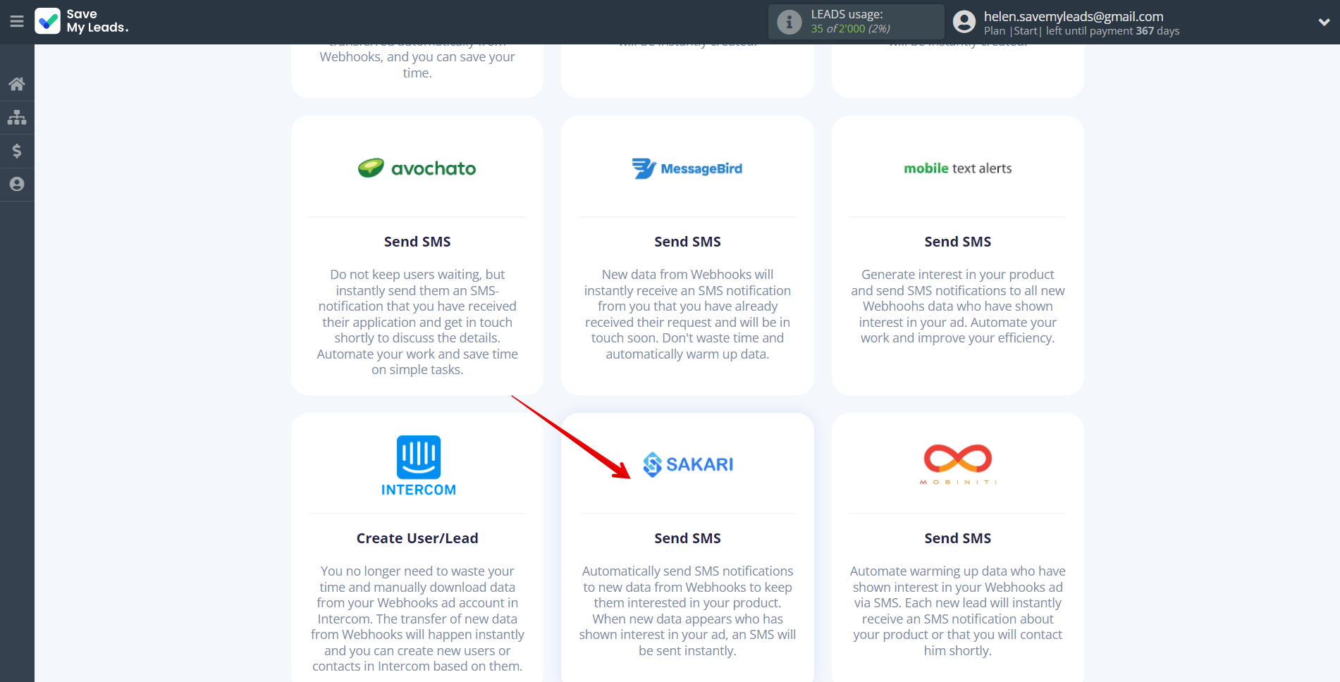 How to Connect Webhooks with Sakari | Data Destination system selection How to Connect Webhooks with Sakari | Data Destination system selection