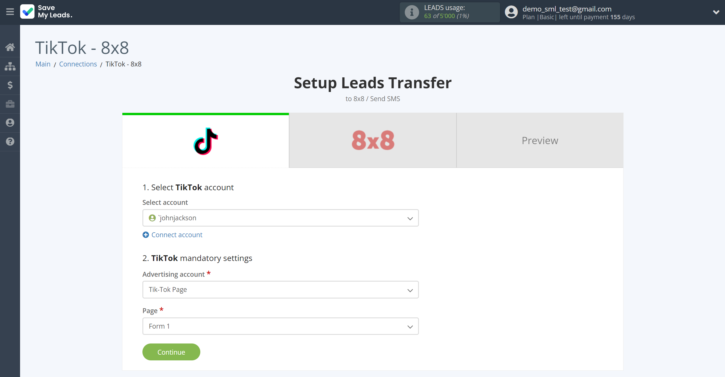How to Connect TikTok with 8x8 | Data Source account connection How to Connect TikTok with 8x8 | Data Source account connection