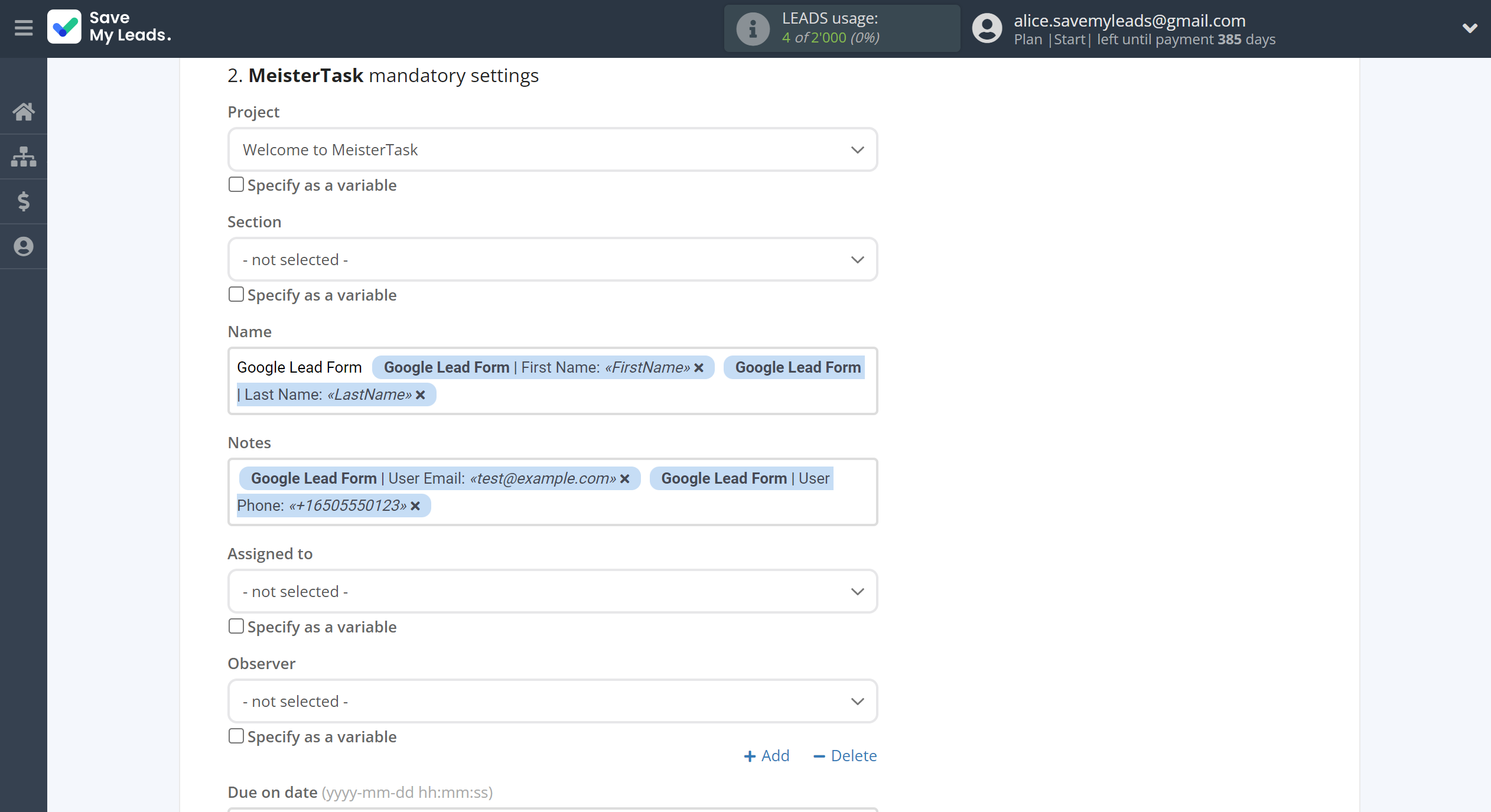 How to Connect Google Lead Form with MeisterTask | Assigning fields How to Connect Google Lead Form with MeisterTask | Assigning fields