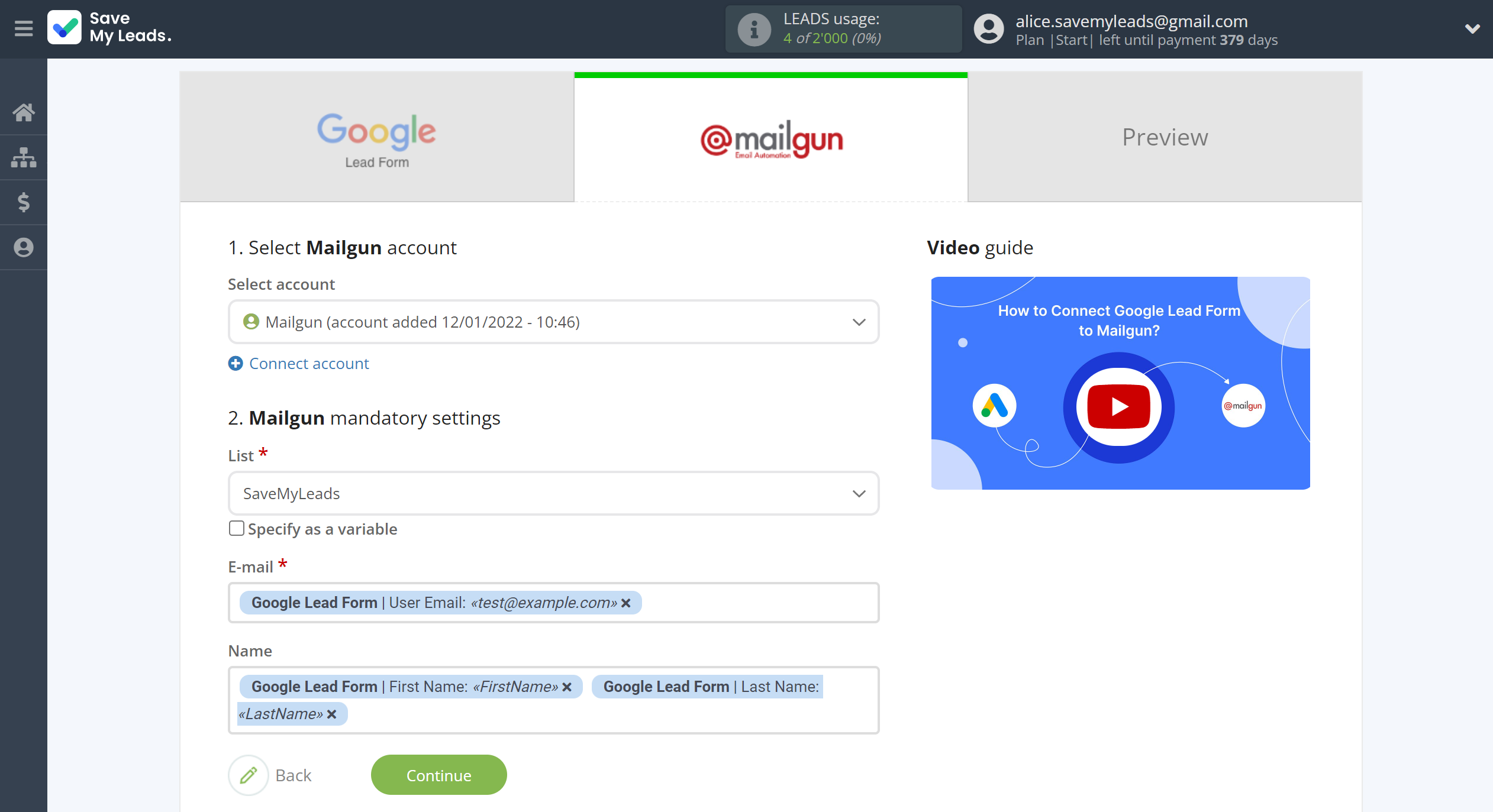 How to Connect Google Lead Form with Mailgun | Assigning fields How to Connect Google Lead Form with Mailgun | Assigning fields