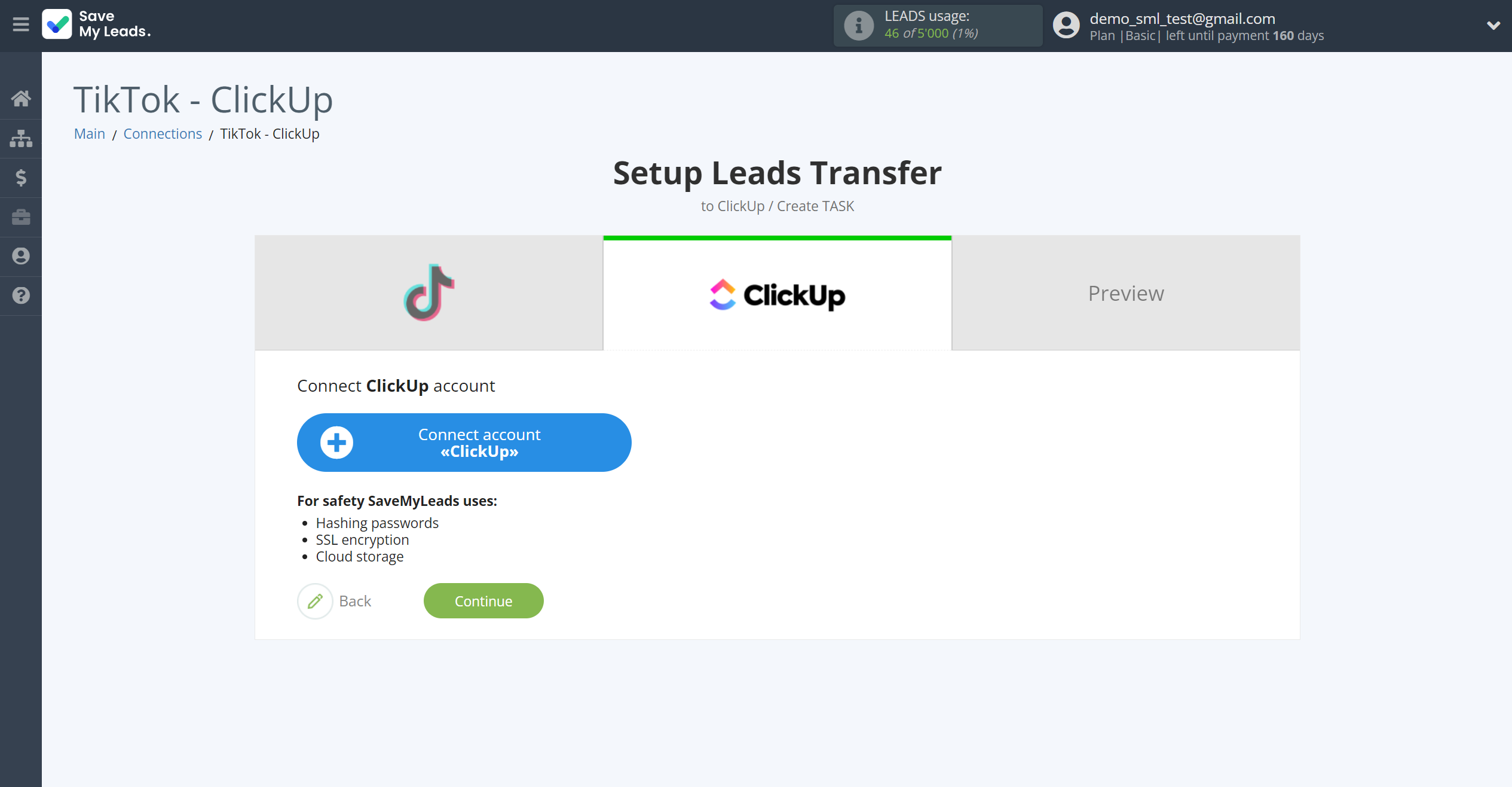 How to Connect TikTok with ClickUp | Data Destination account connection How to Connect TikTok with ClickUp | Data Destination account connection