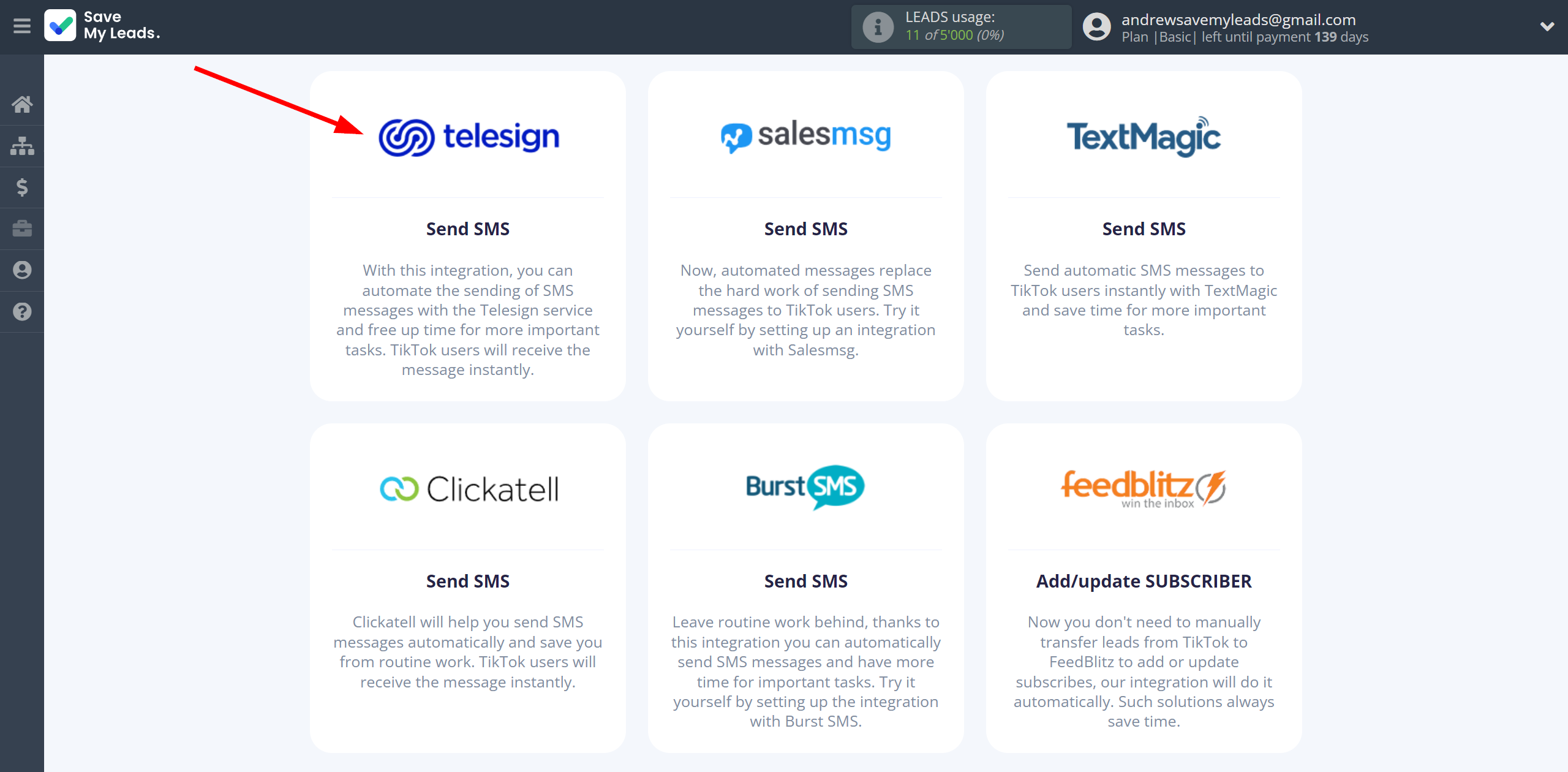 How to Connect TikTok with Telesign | Data Destination system selection How to Connect TikTok with Telesign | Data Destination system selection
