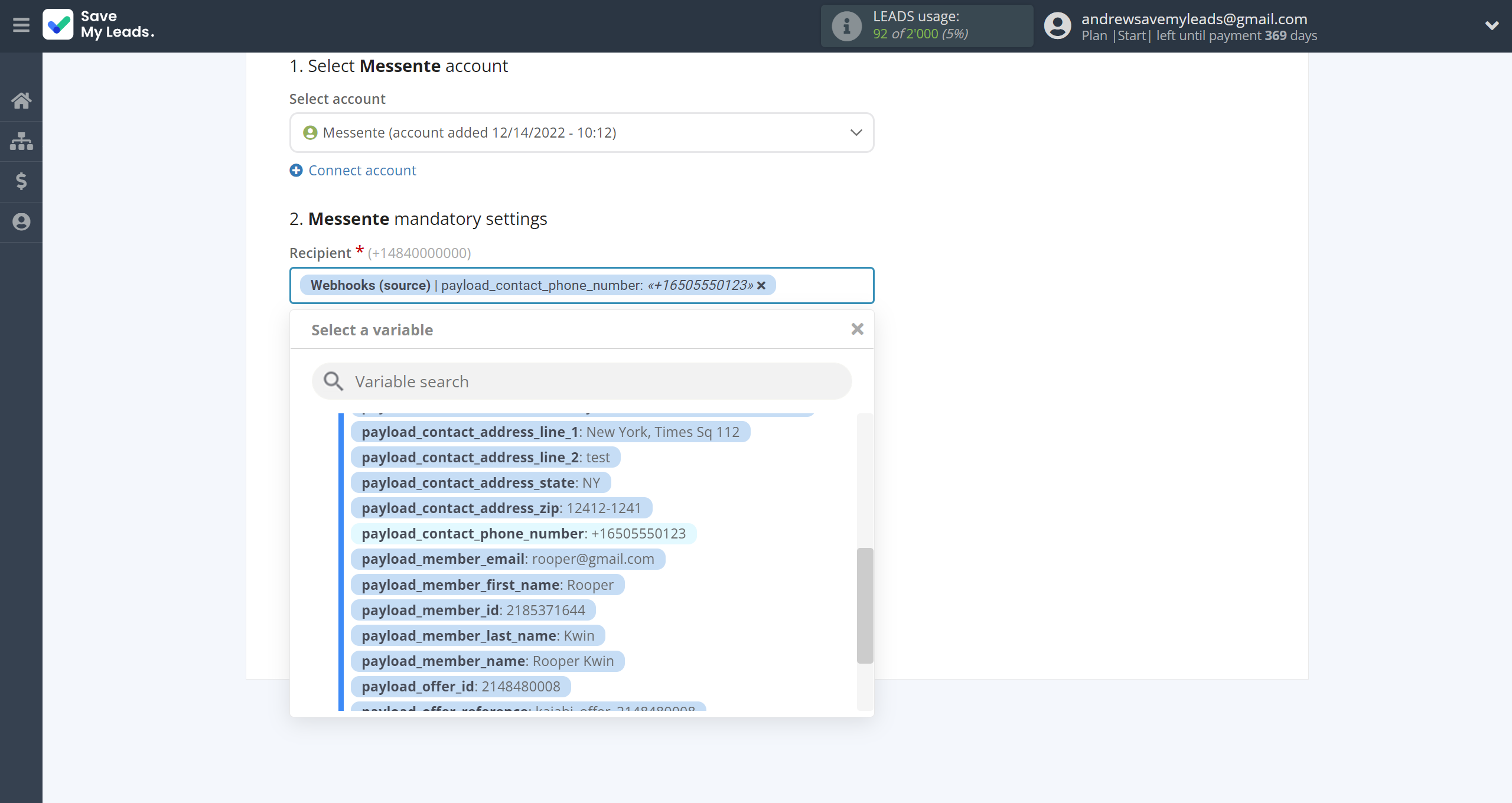 How to Connect Webhooks with Messente | Assigning fields How to Connect Webhooks with Messente | Assigning fields