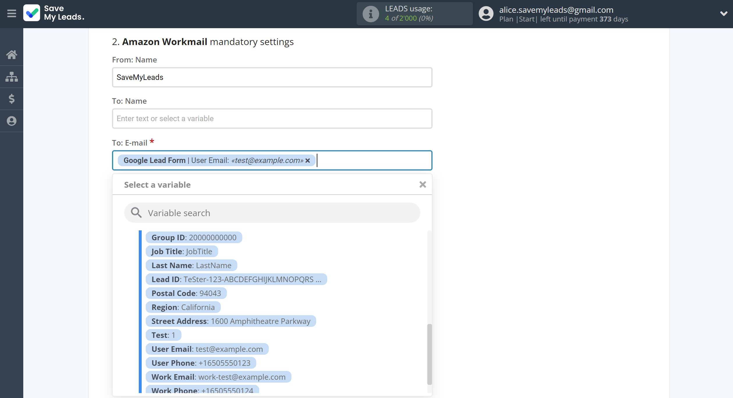 How to Connect Google Lead Form with Amazon Workmail | Assigning fields How to Connect Google Lead Form with Amazon Workmail | Assigning fields