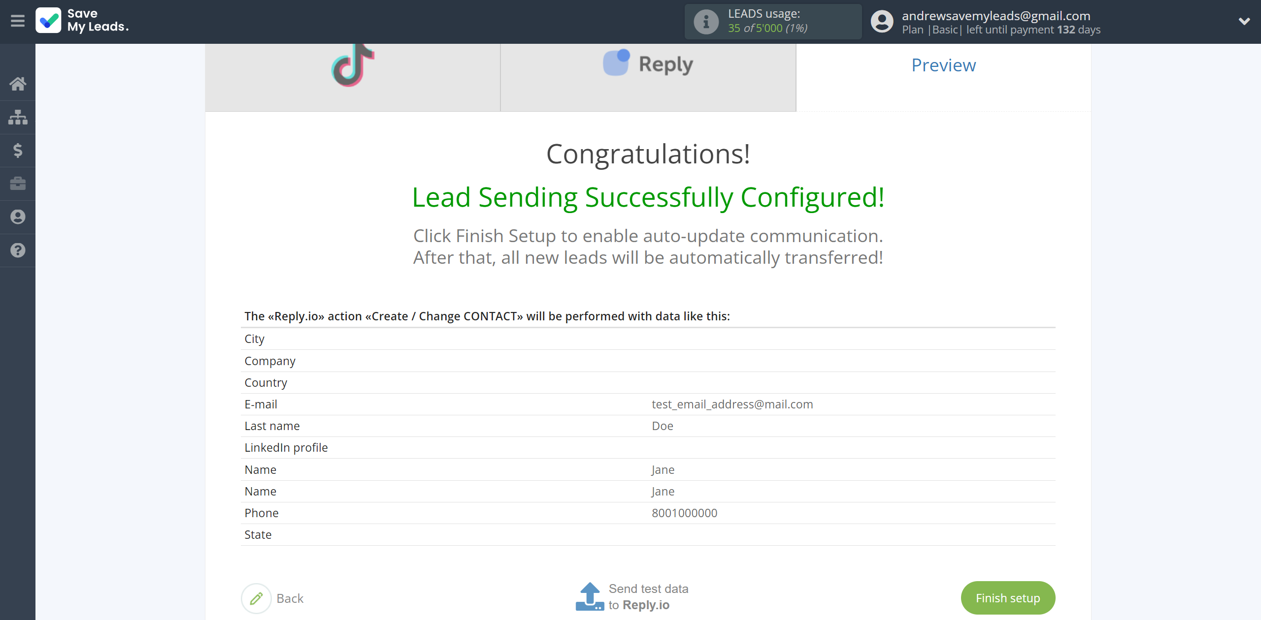 How to Connect TikTok with Reply.io | Test data How to Connect TikTok with Reply.io | Test data