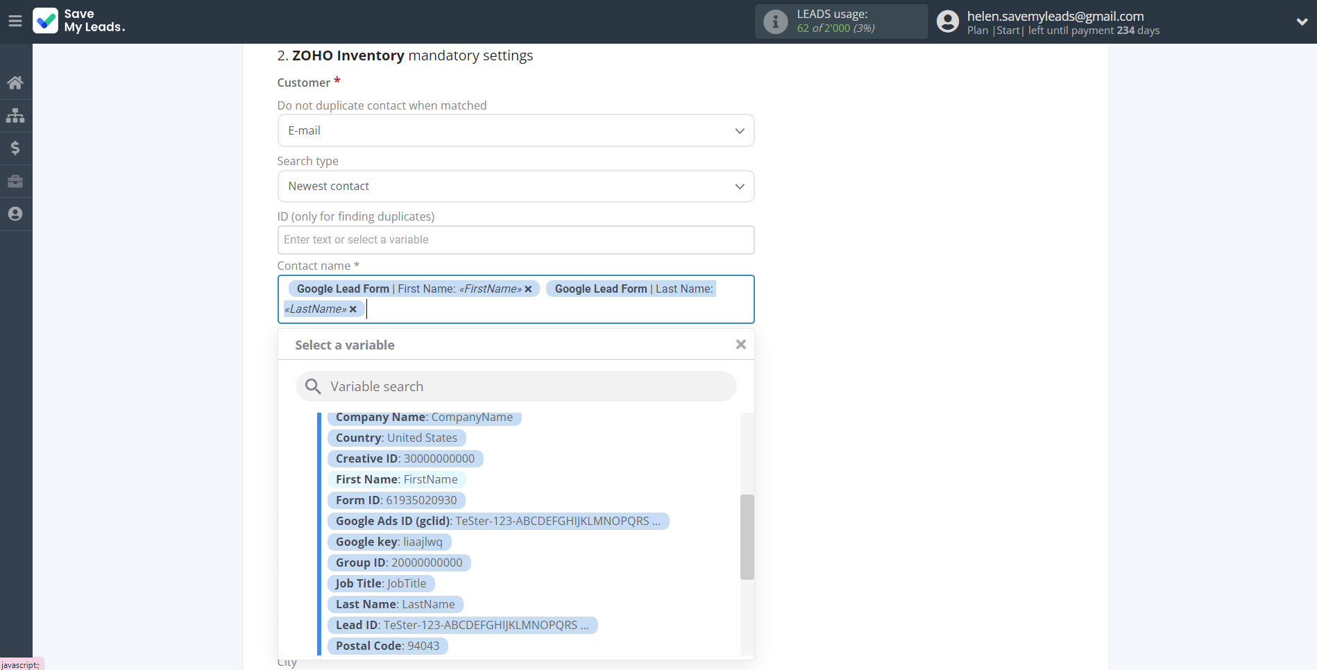 How to Connect Google Lead Form with Zoho Inventory Create sales Order | Assigning fields How to Connect Google Lead Form with Zoho Inventory Create sales Order | Assigning fields