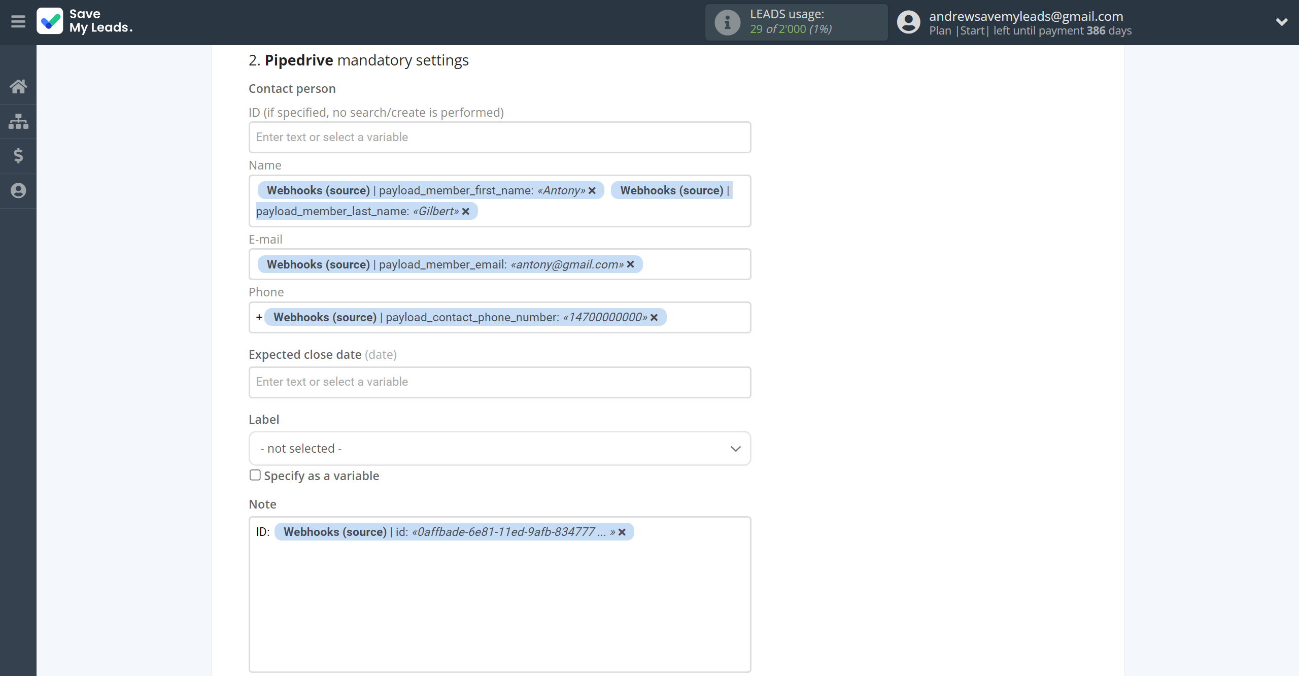 How to Connect Webhooks with Pipedrive Create Deal | Assigning fields How to Connect Webhooks with Pipedrive Create Deal | Assigning fields