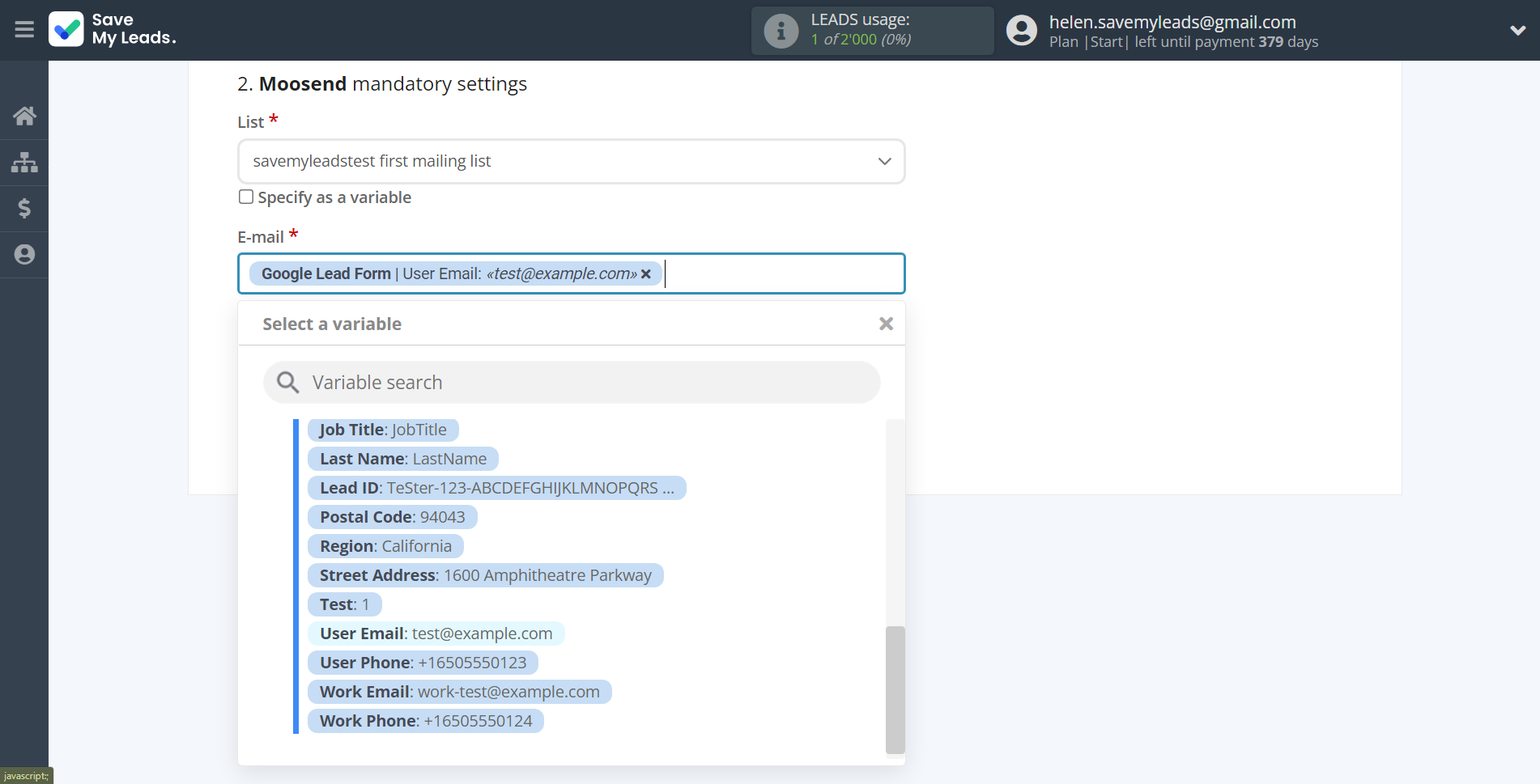 How to Connect Google Lead Form with Moosend | Assigning fields How to Connect Google Lead Form with Moosend | Assigning fields