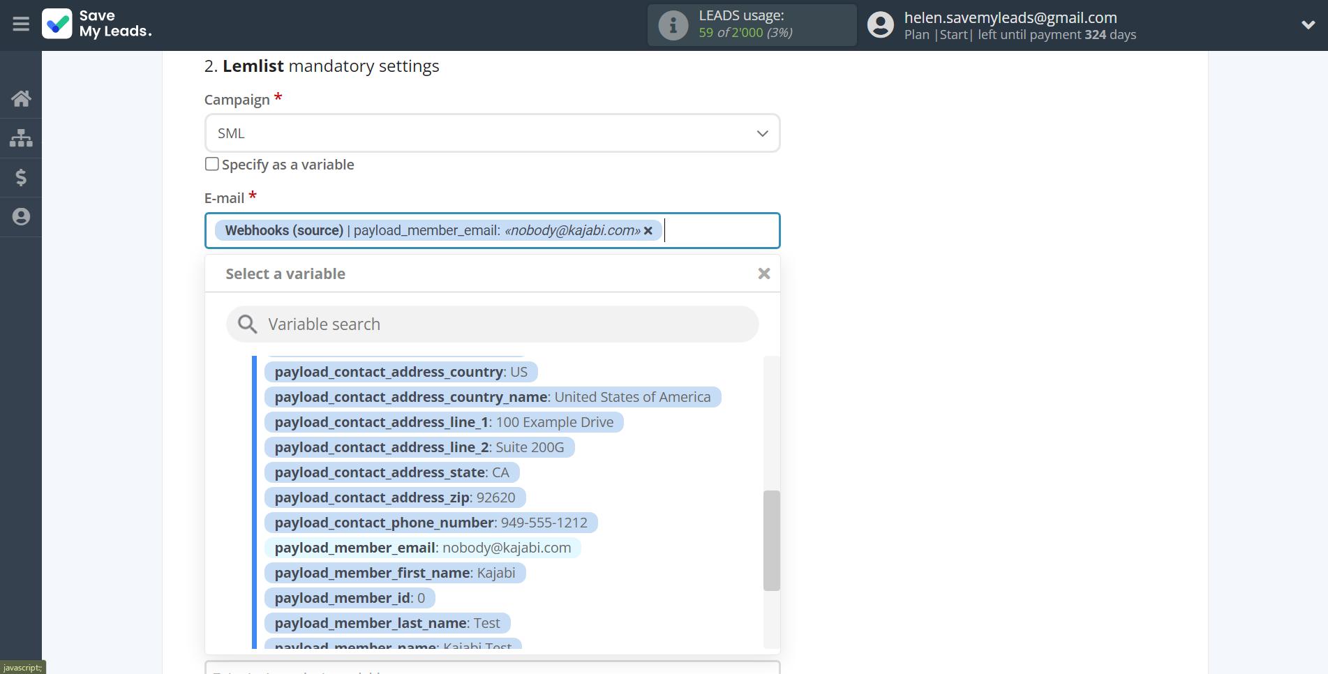 How to Connect Webhooks with Lemlist | Assigning fields How to Connect Webhooks with Lemlist | Assigning fields