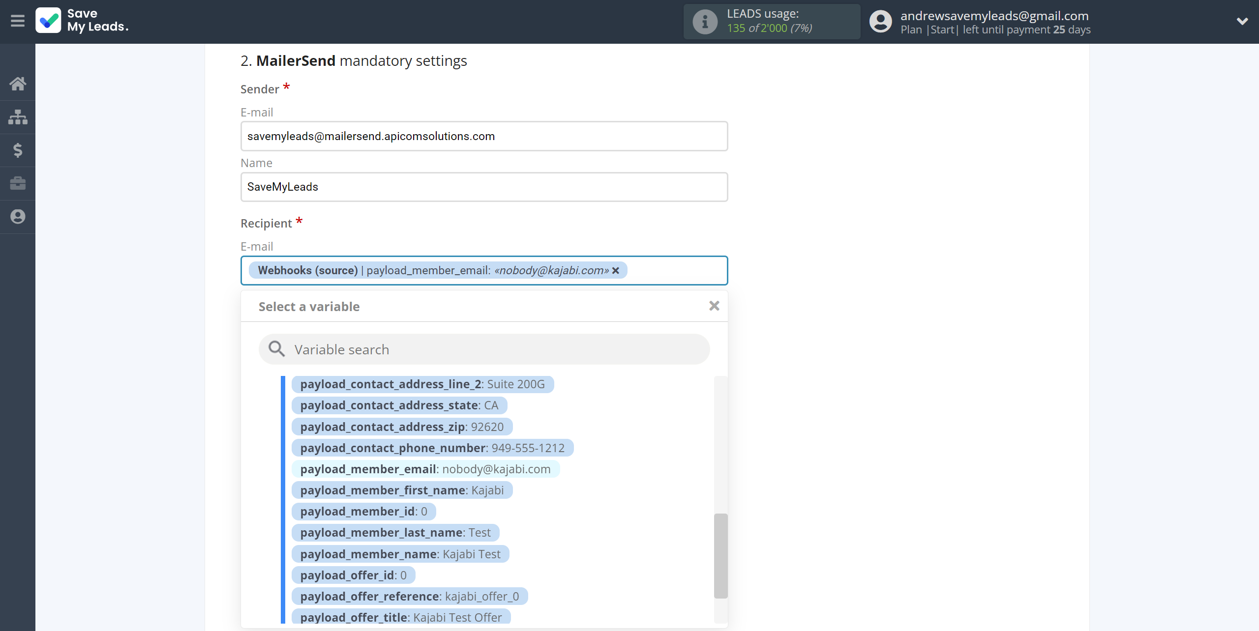 How to Connect Webhooks with MailerSend Send Email | Assigning fields How to Connect Webhooks with MailerSend Send Email | Assigning fields