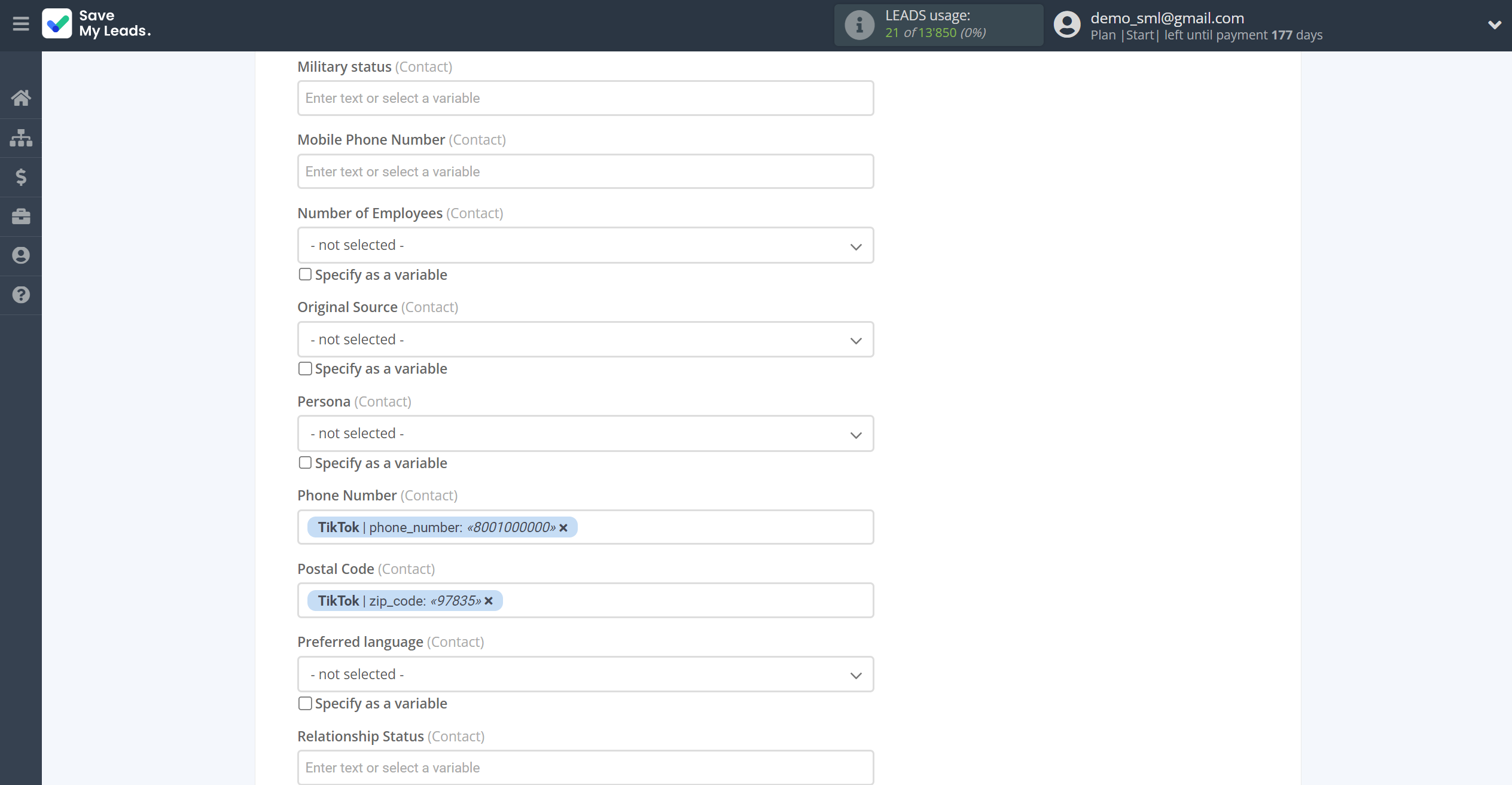 How to Connect TikTok with HubSpot Create Deal | Assigning fields How to Connect TikTok with HubSpot Create Deal | Assigning fields