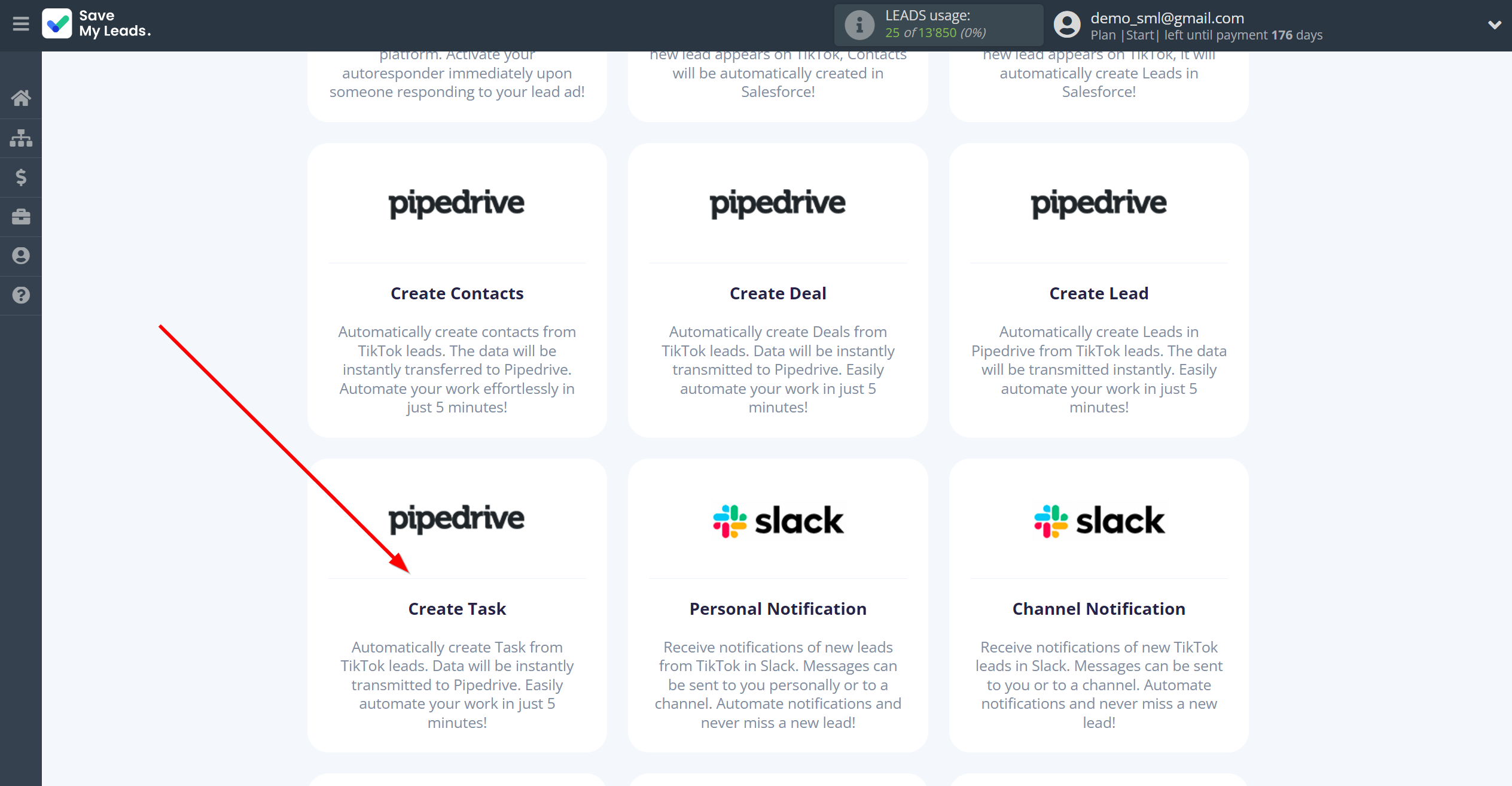 How to Connect TikTok with Pipedrive Create Task | Data Destination system selection How to Connect TikTok with Pipedrive Create Task | Data Destination system selection