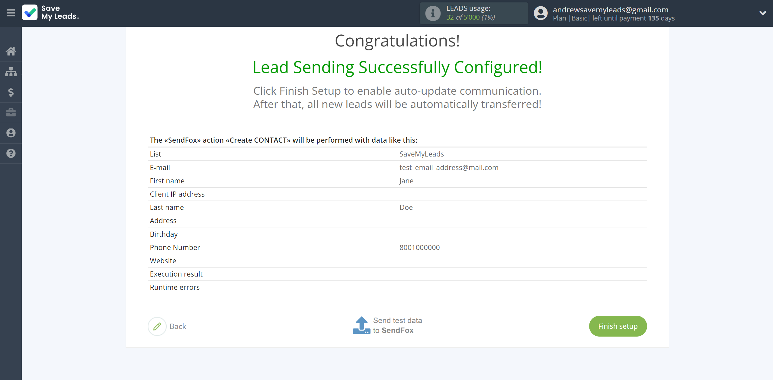 How to Connect TikTok with SendFox | Test data How to Connect TikTok with SendFox | Test data