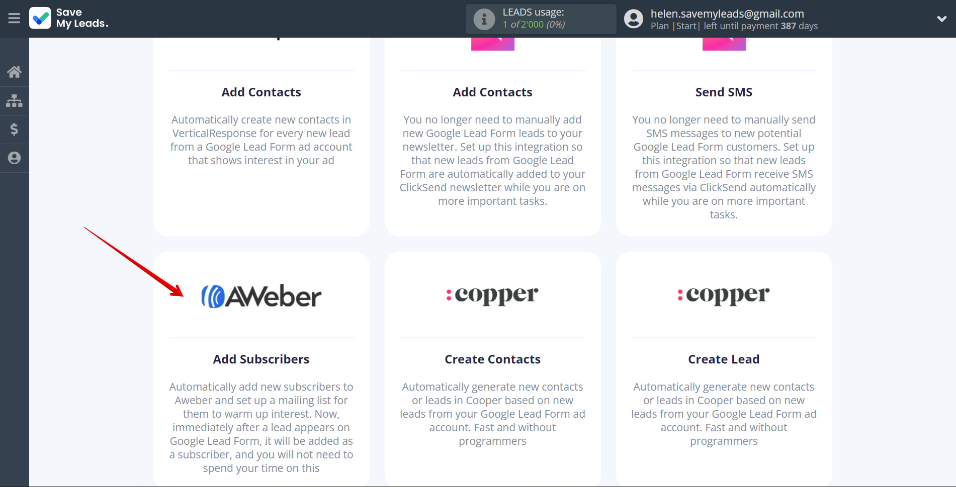 How to Connect Google Lead Form with AWeber | Data Destination system selection How to Connect Google Lead Form with AWeber | Data Destination system selection