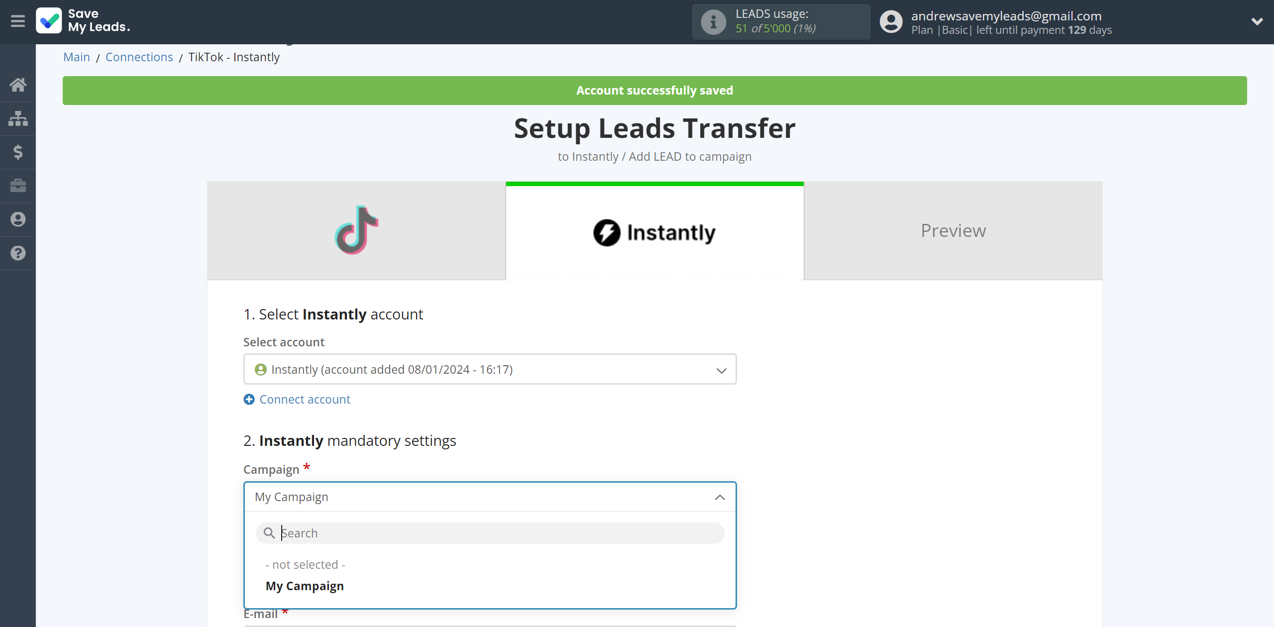 How to Connect TikTok with Instantly Add lead to campaign | Assigning fields How to Connect TikTok with Instantly Add lead to campaign | Assigning fields