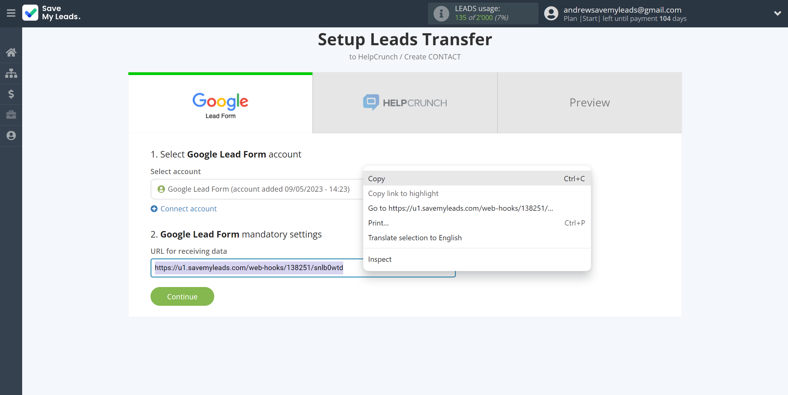 How to Connect Google Lead Form with HelpCrunch Create Contacts | Data Source account connection How to Connect Google Lead Form with HelpCrunch Create Contacts | Data Source account connection