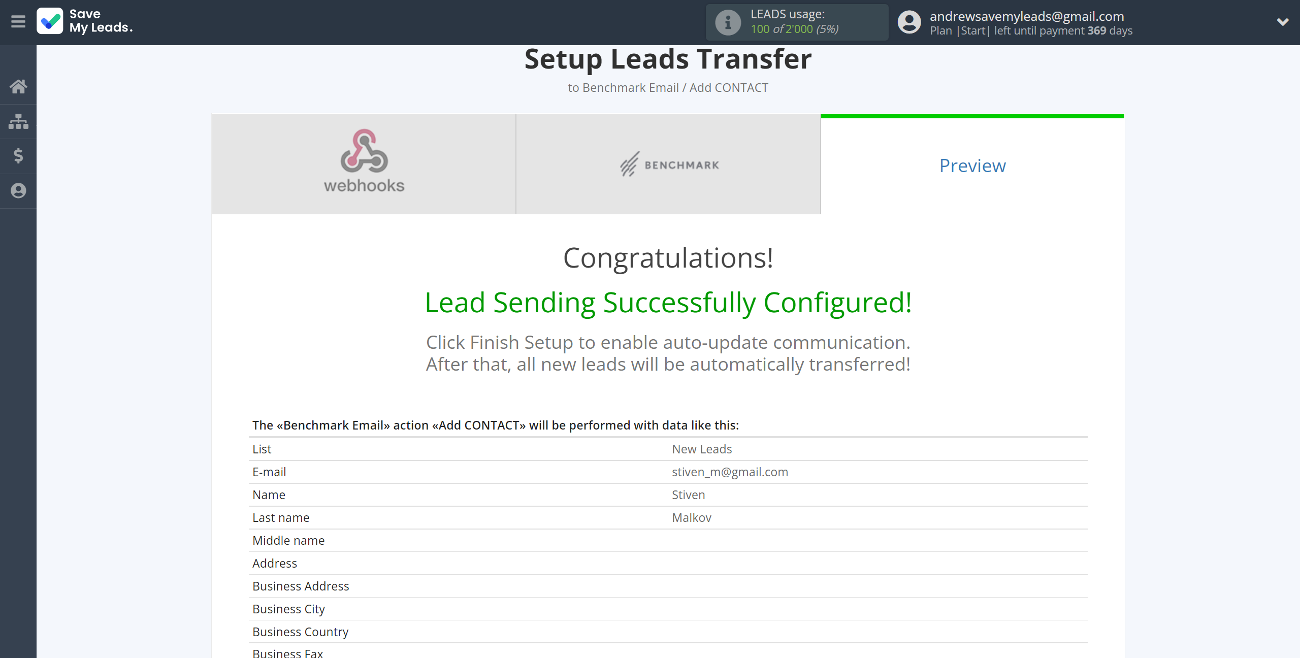 How to Connect Webhooks with Benchmark Email | Test data How to Connect Webhooks with Benchmark Email | Test data