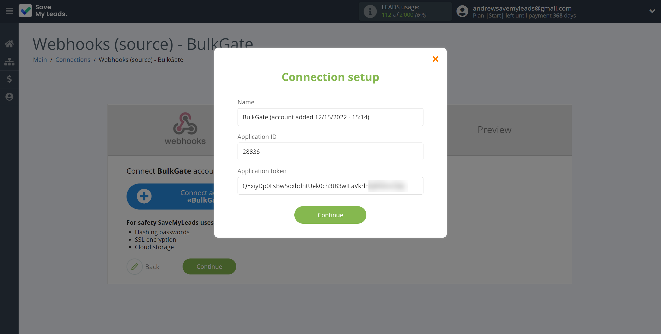 How to Connect Webhooks with BulkGate | Data Destination account connection How to Connect Webhooks with BulkGate | Data Destination account connection