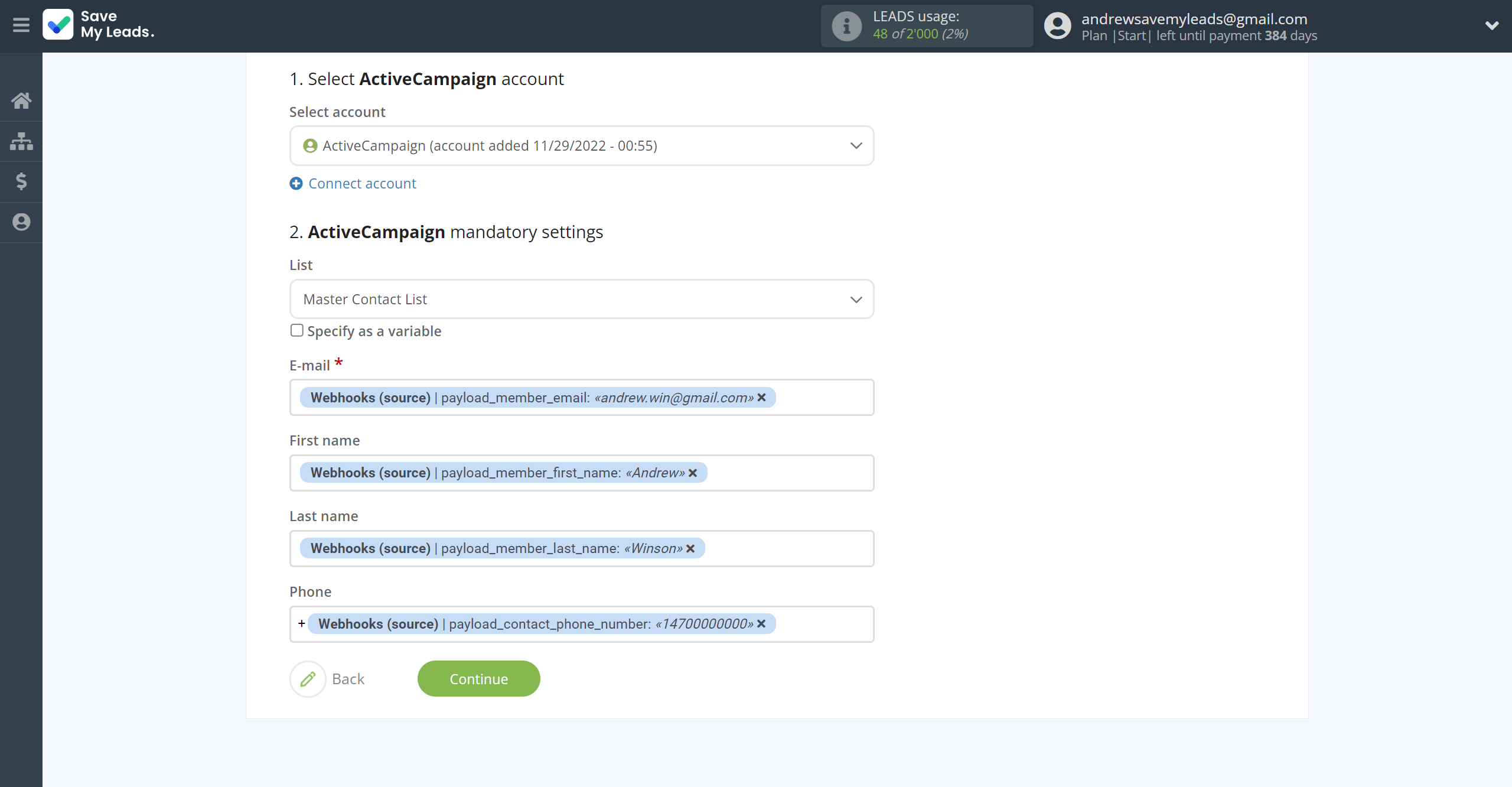 How to Connect Webhooks with ActiveCampaign Create Contacts | Assigning fields How to Connect Webhooks with ActiveCampaign Create Contacts | Assigning fields