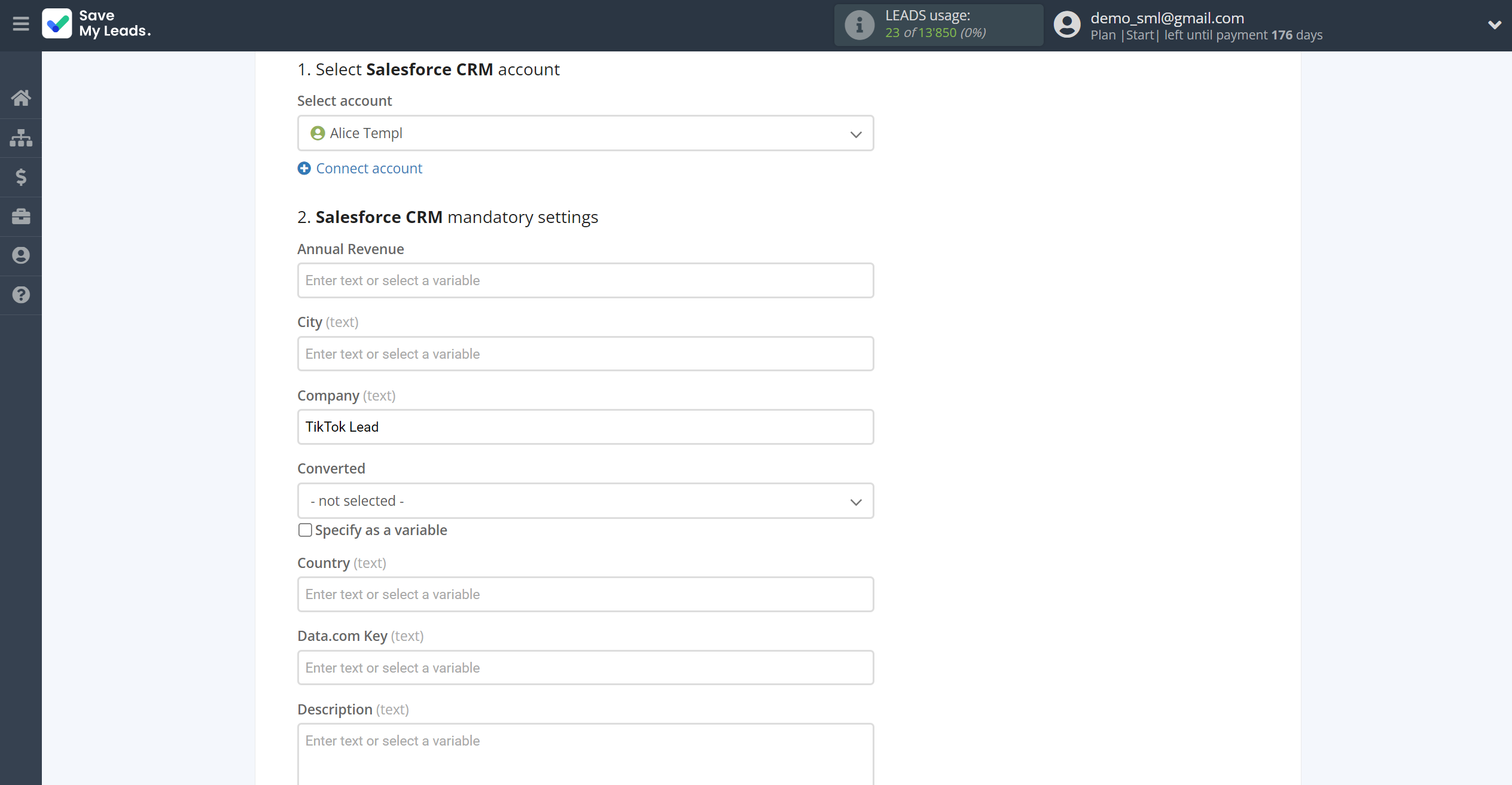 How to Connect TikTok with Salesforce CRM Create Lead | Assigning fields How to Connect TikTok with Salesforce CRM Create Lead | Assigning fields