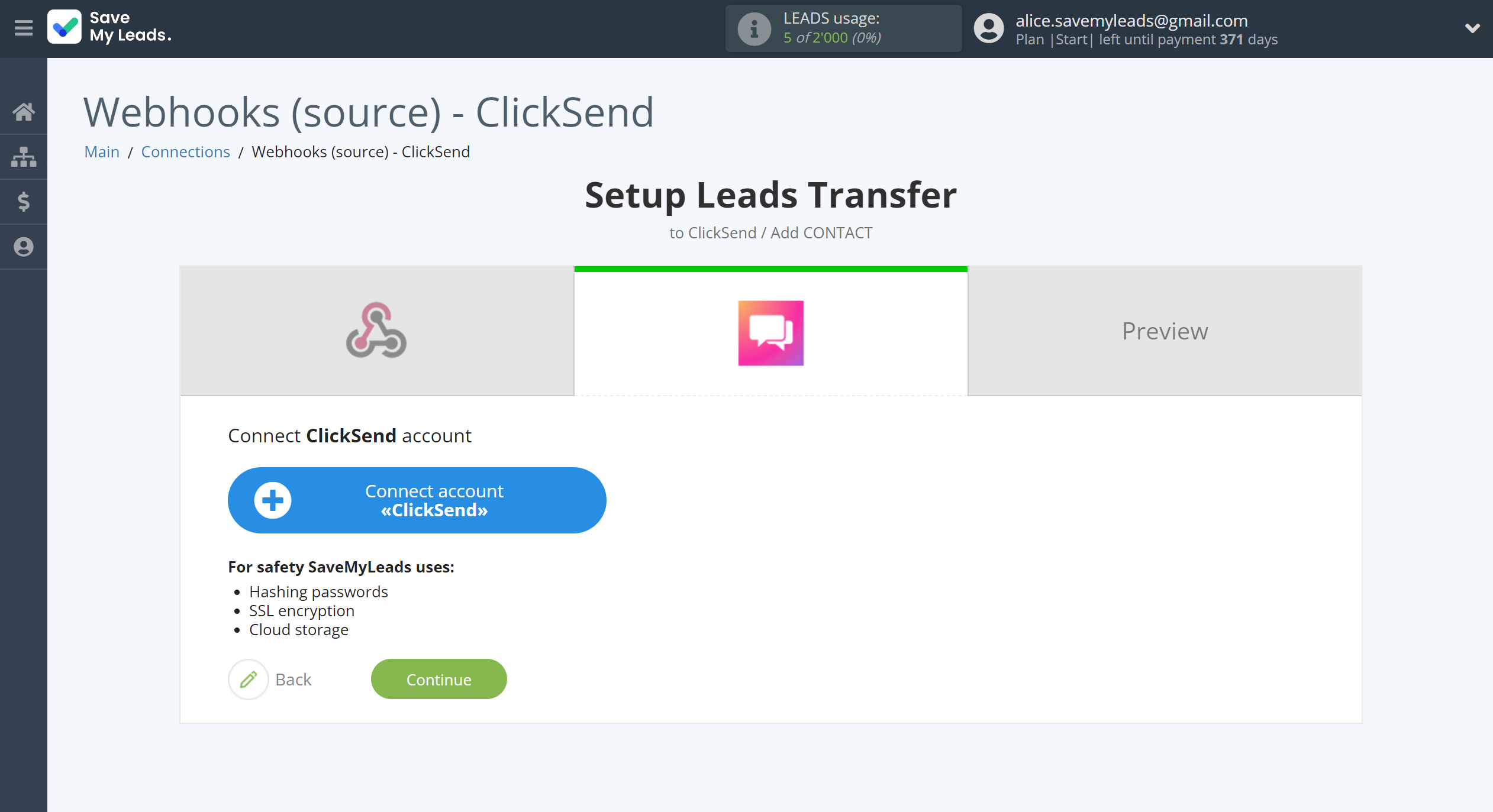 How to Connect Webhooks with ClickSend Add Contacts | Data Destination account connection How to Connect Webhooks with ClickSend Add Contacts | Data Destination account connection