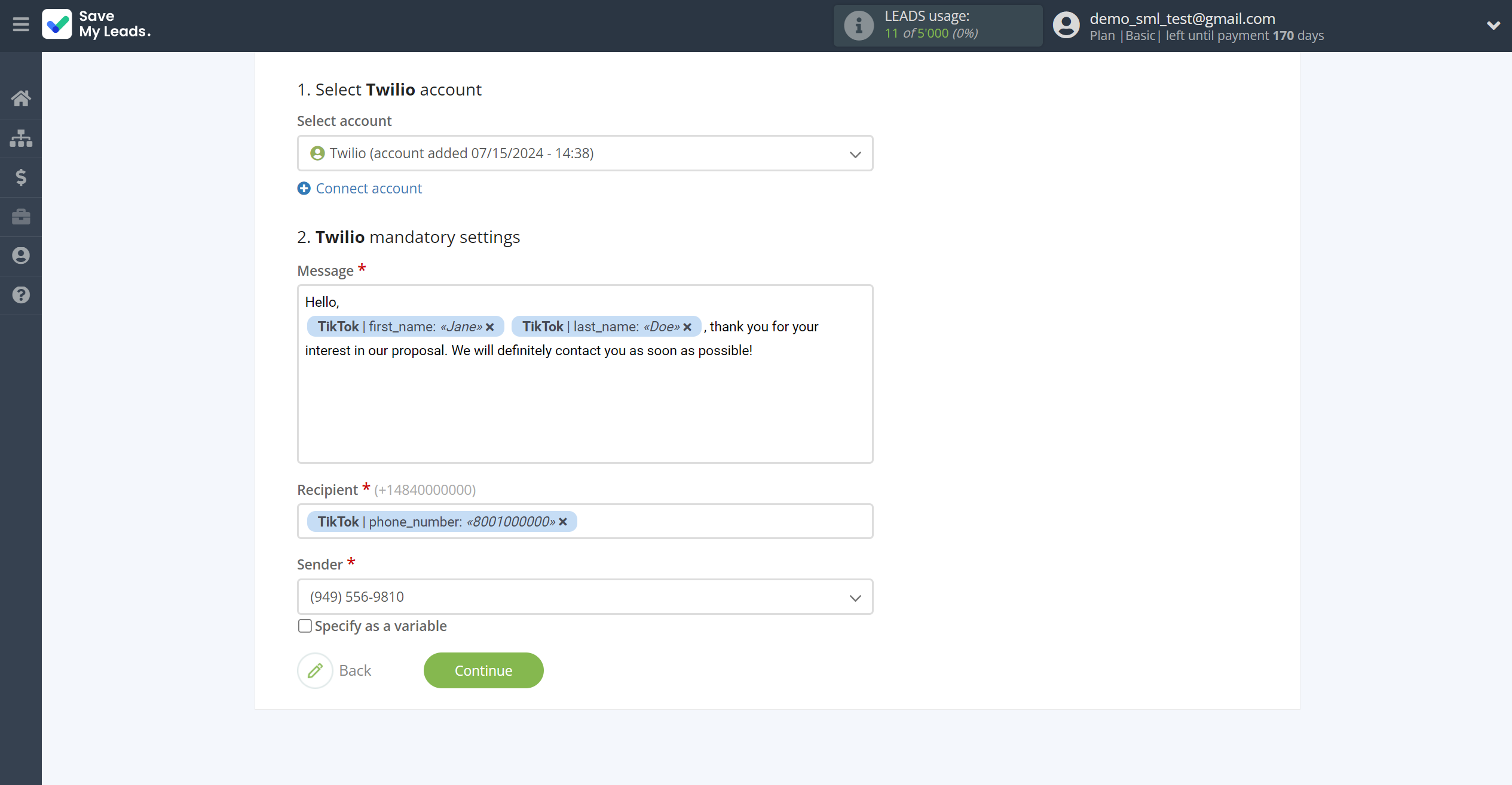 How to Connect TikTok with Twilio | Assigning fields How to Connect TikTok with Twilio | Assigning fields