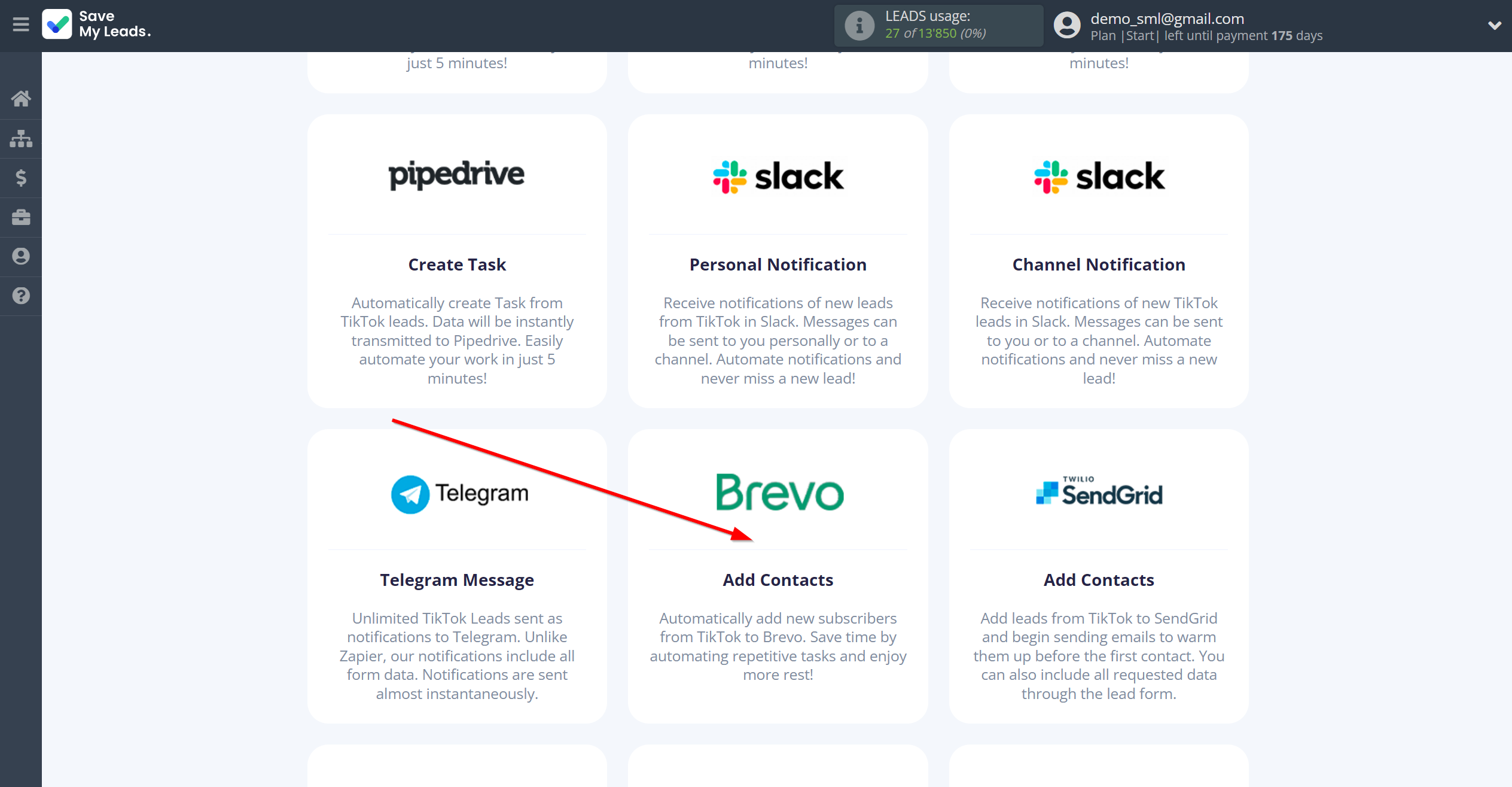 How to Connect TikTok with Brevo | Data Destination system selection How to Connect TikTok with Brevo | Data Destination system selection