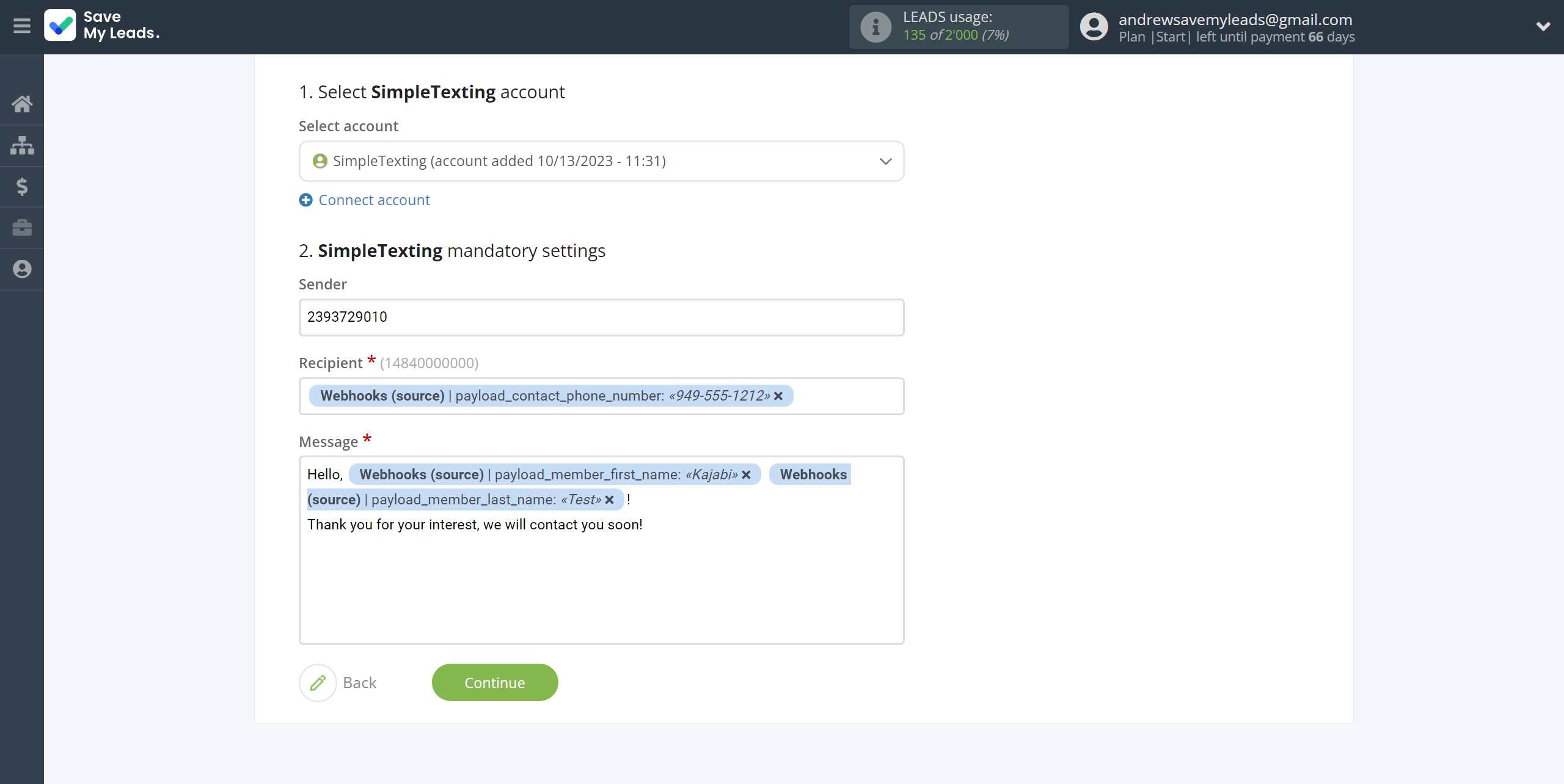 How to Connect Webhooks with SimpleTexting | Assigning fields How to Connect Webhooks with SimpleTexting | Assigning fields