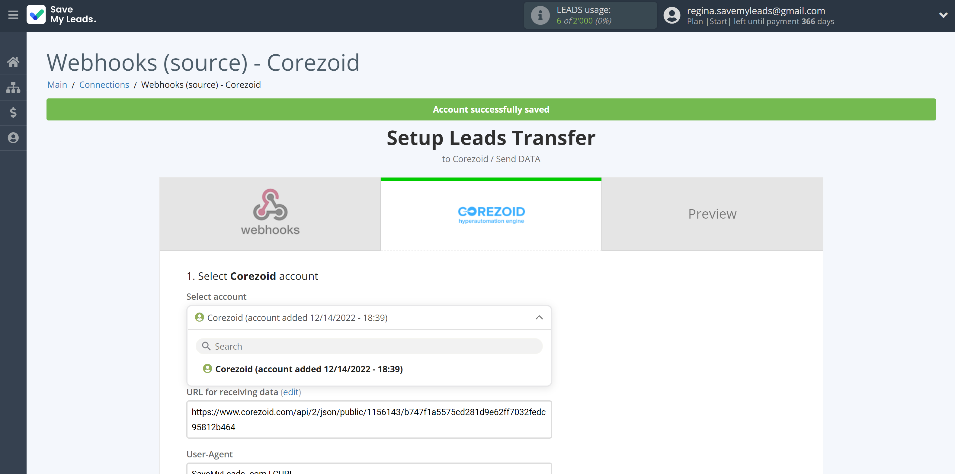 How to Connect Webhooks with Corezoid | Data Destination account selection How to Connect Webhooks with Corezoid | Data Destination account selection