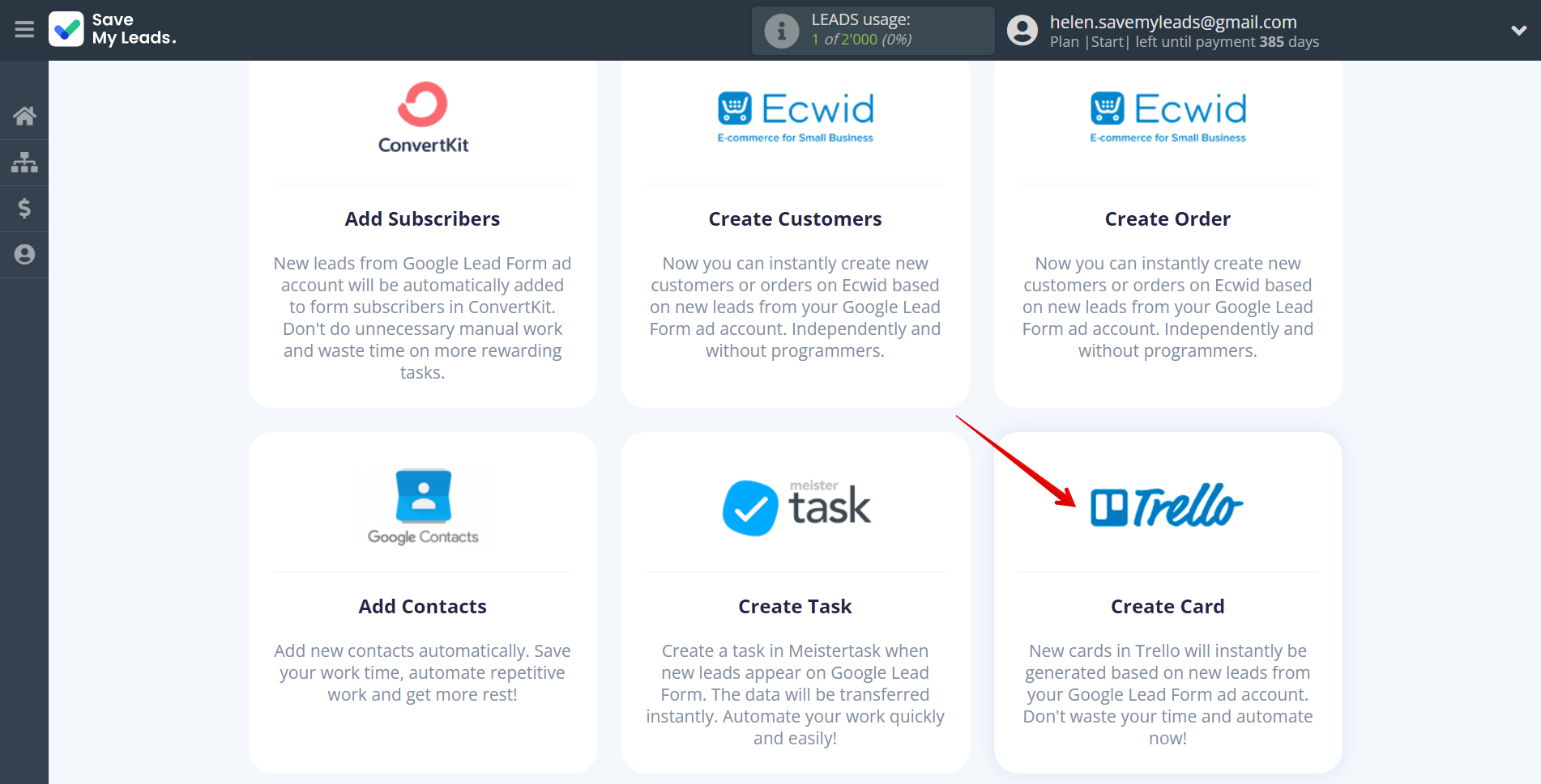How to Connect Google Lead Form with Trello | Data Destination system selection How to Connect Google Lead Form with Trello | Data Destination system selection