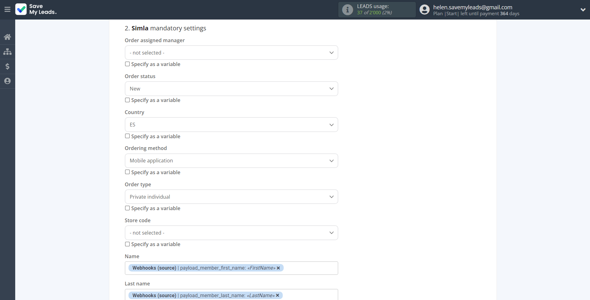 How to Connect Webhooks with Simla Create Order | Assigning fields How to Connect Webhooks with Simla Create Order | Assigning fields