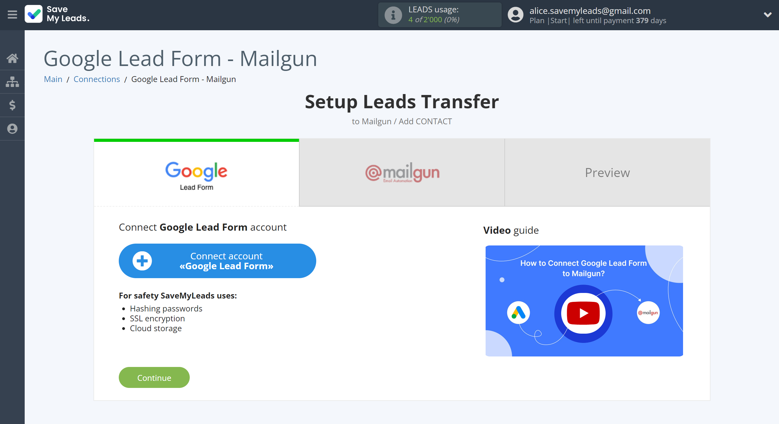 How to Connect Google Lead Form with Mailgun | Data Source account connection How to Connect Google Lead Form with Mailgun | Data Source account connection