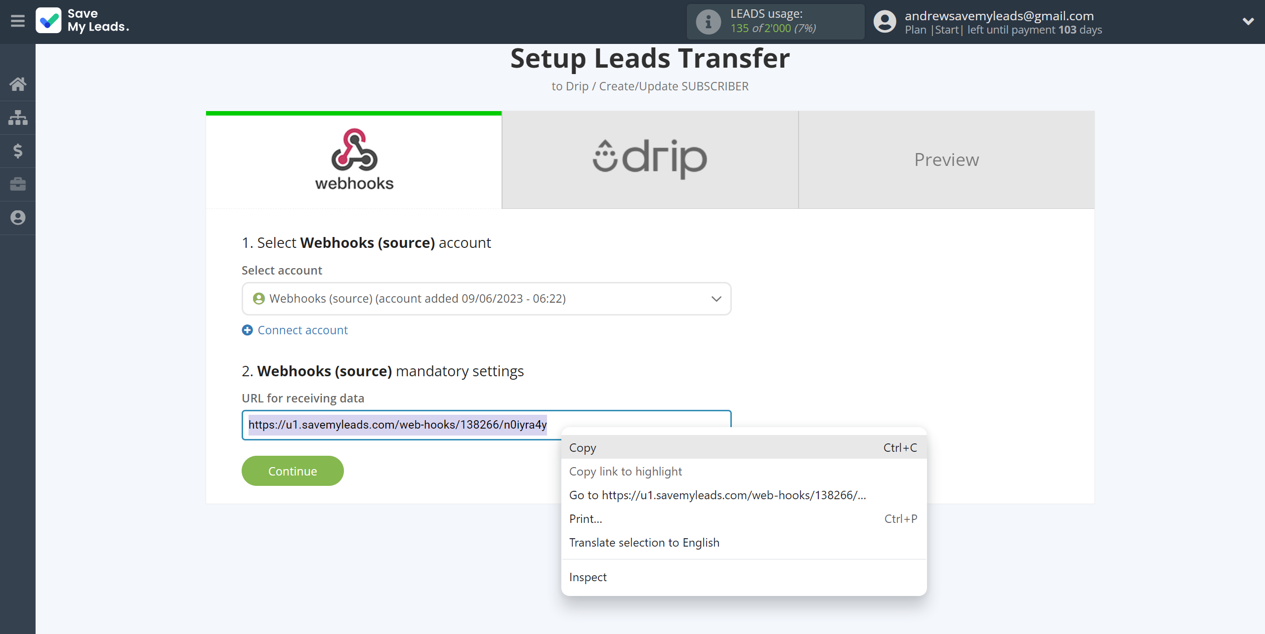 How to Connect Webhooks with Drip Create/Update Subscribers | Data Source account connection How to Connect Webhooks with Drip Create/Update Subscribers | Data Source account connection