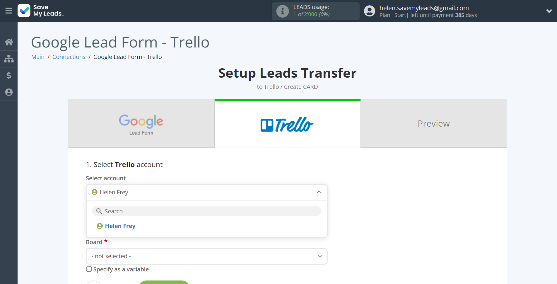How to Connect Google Lead Form with Trello | Data Destination account selection How to Connect Google Lead Form with Trello | Data Destination account selection