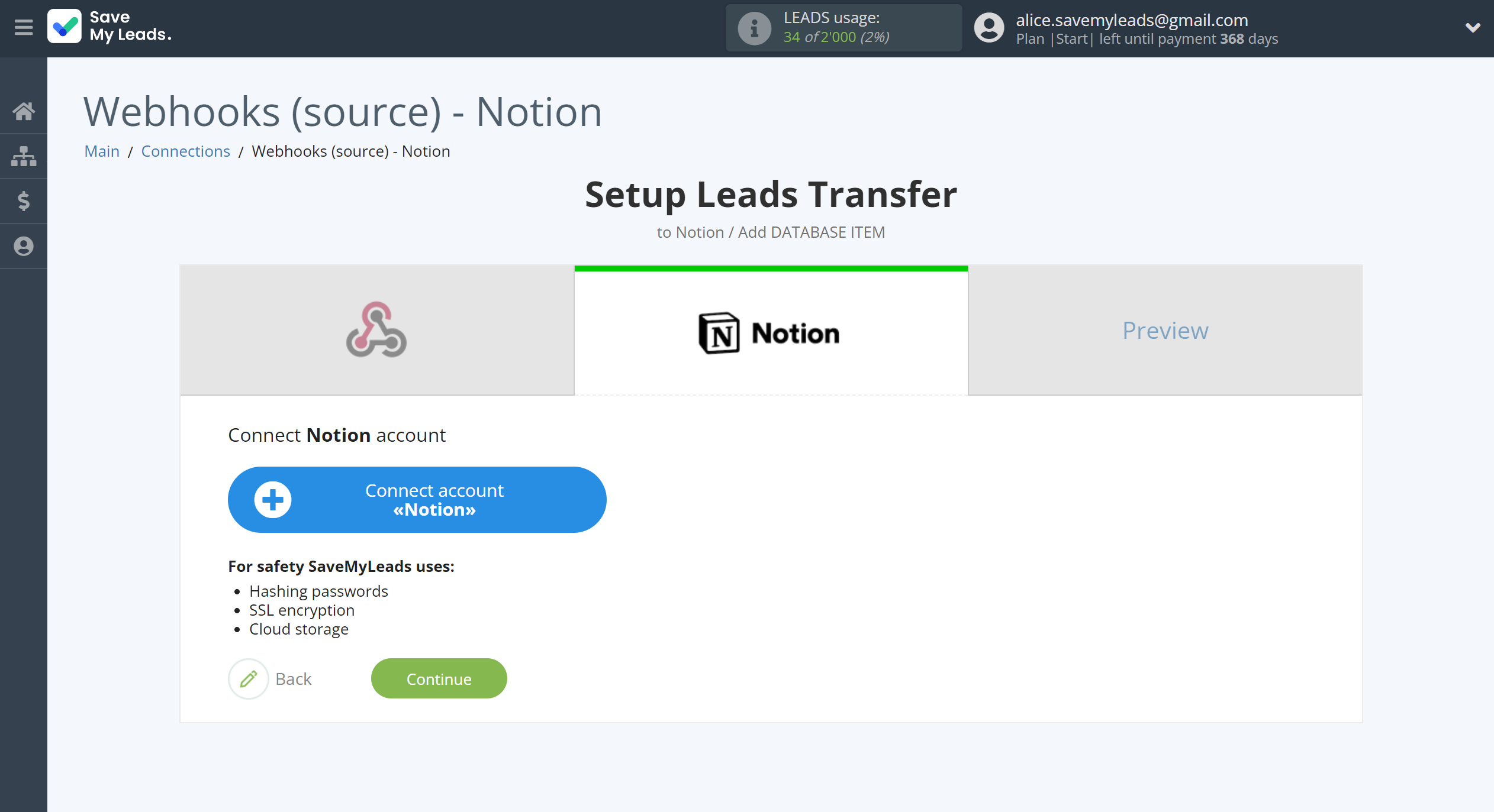 How to Connect Webhooks with Notion | Data Destination account connection How to Connect Webhooks with Notion | Data Destination account connection