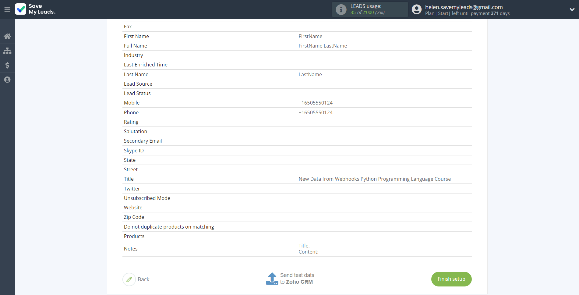 How to Connect Webhooks with Zoho CRM Create Leads | Test data How to Connect Webhooks with Zoho CRM Create Leads | Test data