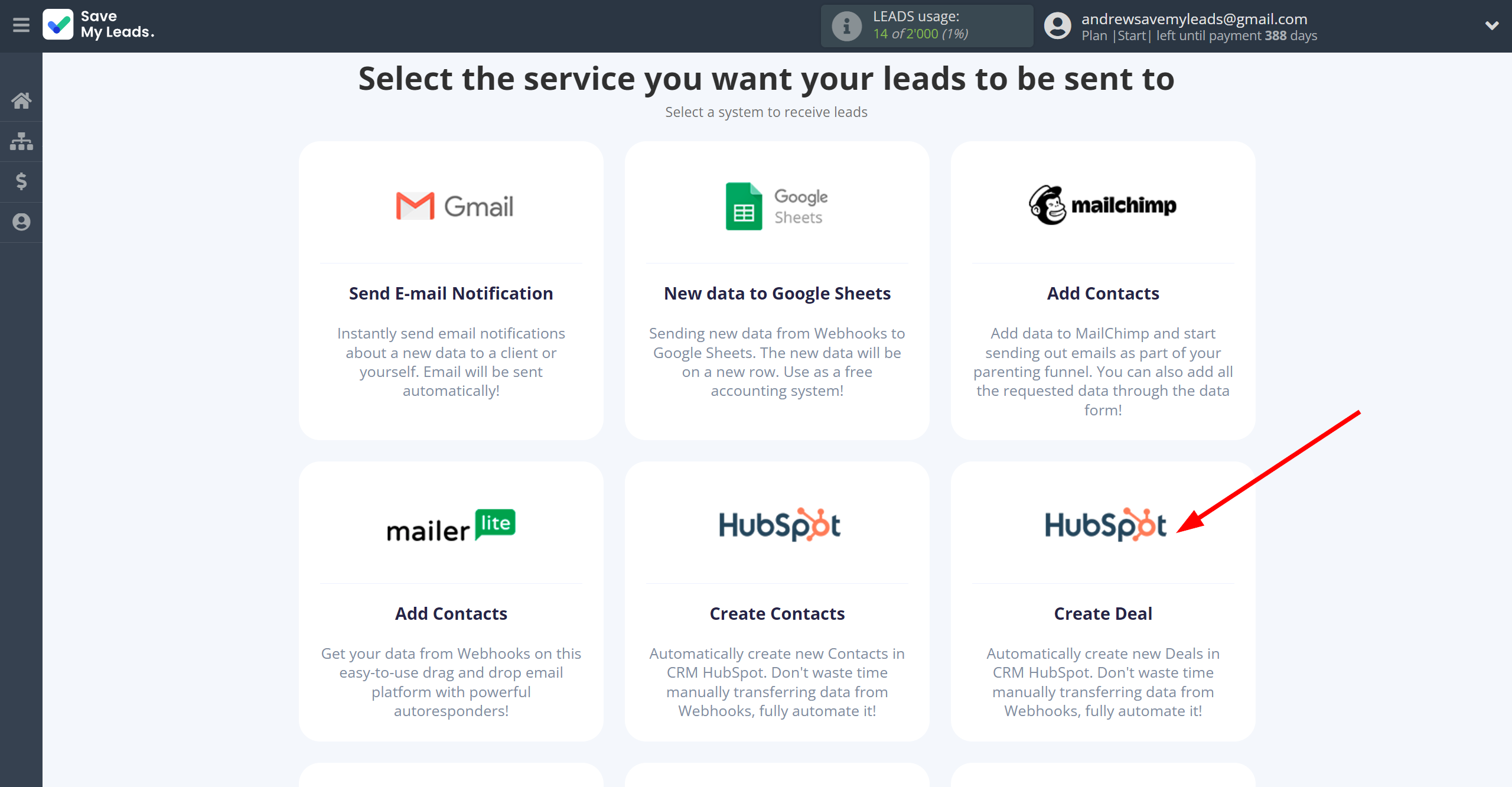 How to Connect Webhooks with HubSpot Create Deal | Data Destination system selection How to Connect Webhooks with HubSpot Create Deal | Data Destination system selection