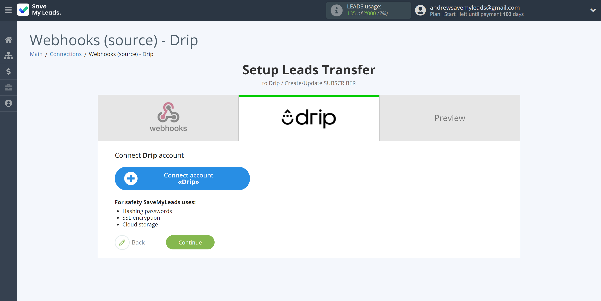 How to Connect Webhooks with Drip Create/Update Subscribers | Data Destination account connection How to Connect Webhooks with Drip Create/Update Subscribers | Data Destination account connection