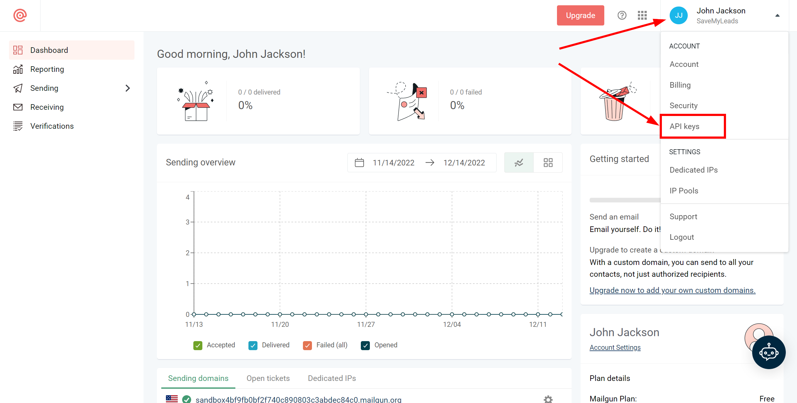 How to Connect Webhooks with Mailgun | Data Destination account connection How to Connect Webhooks with Mailgun | Data Destination account connection
