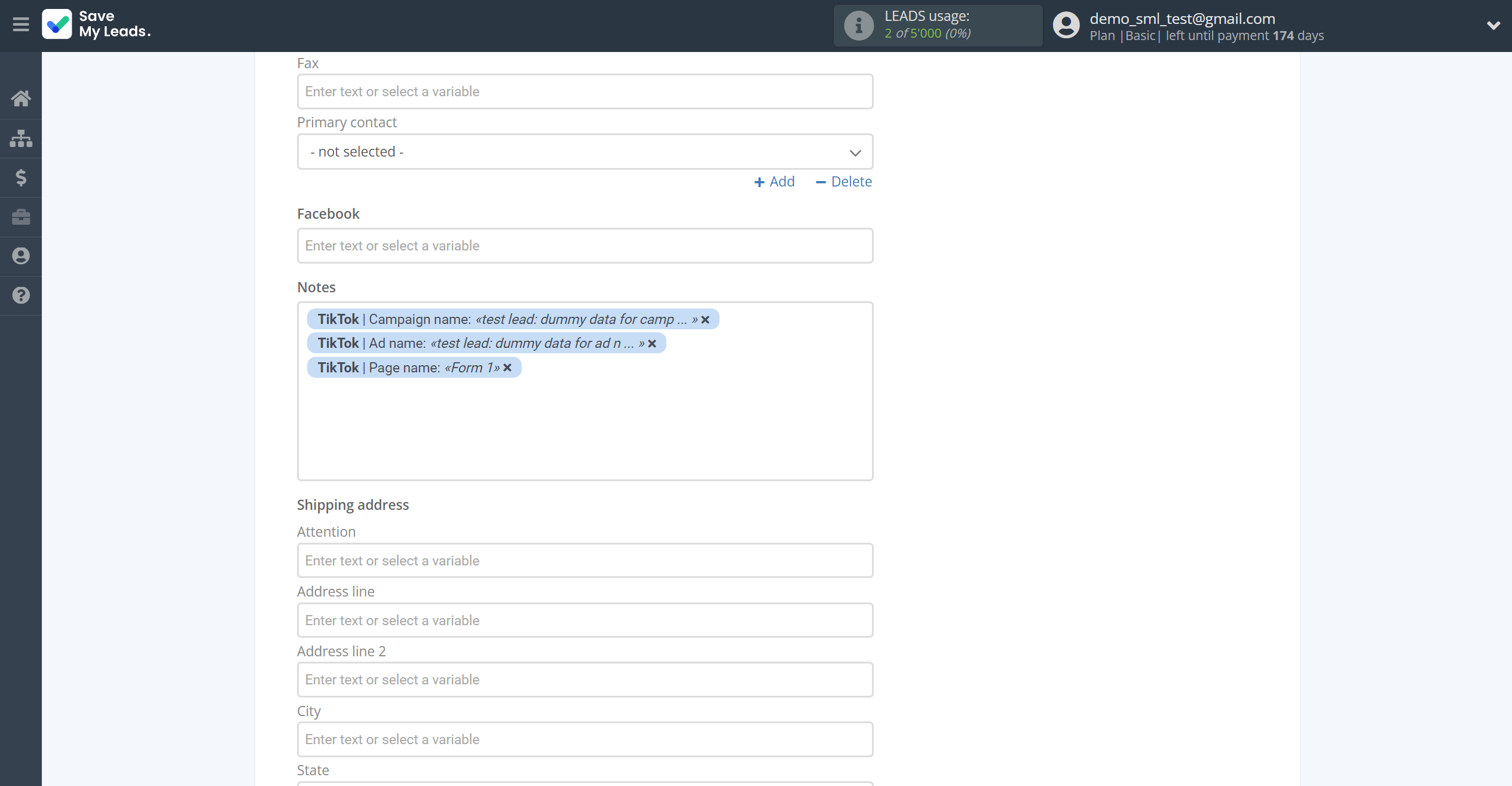 How to Connect TikTok with Zoho Inventory Create Contacts | Assigning fields How to Connect TikTok with Zoho Inventory Create Contacts | Assigning fields