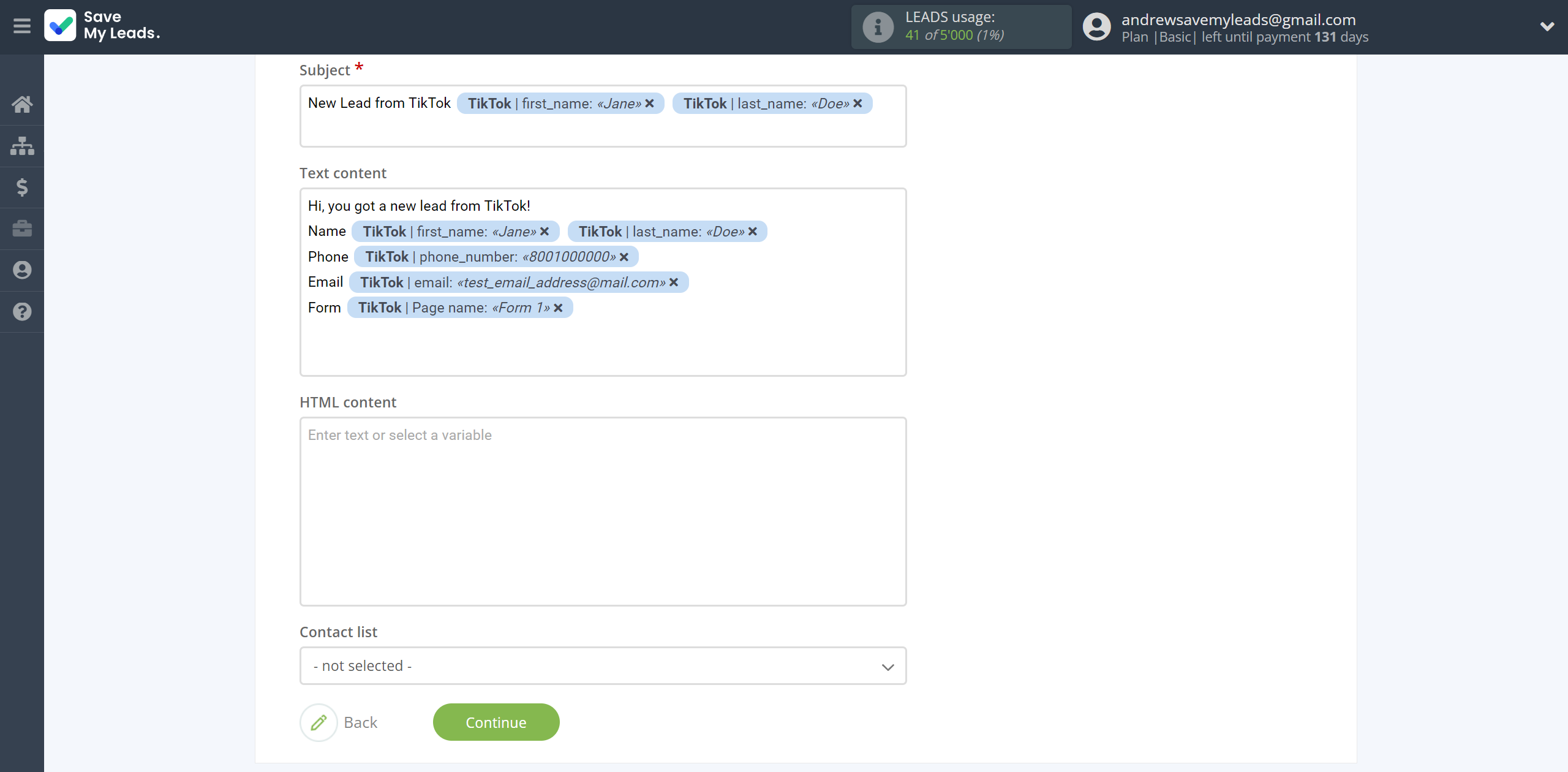 How to Connect TikTok with Amazon SES | Assigning fields How to Connect TikTok with Amazon SES | Assigning fields