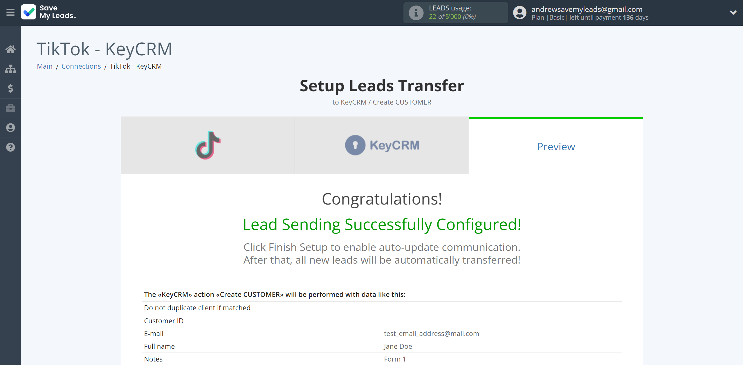 How to Connect TikTok with KeyCRM Create Customer | Test data How to Connect TikTok with KeyCRM Create Customer | Test data