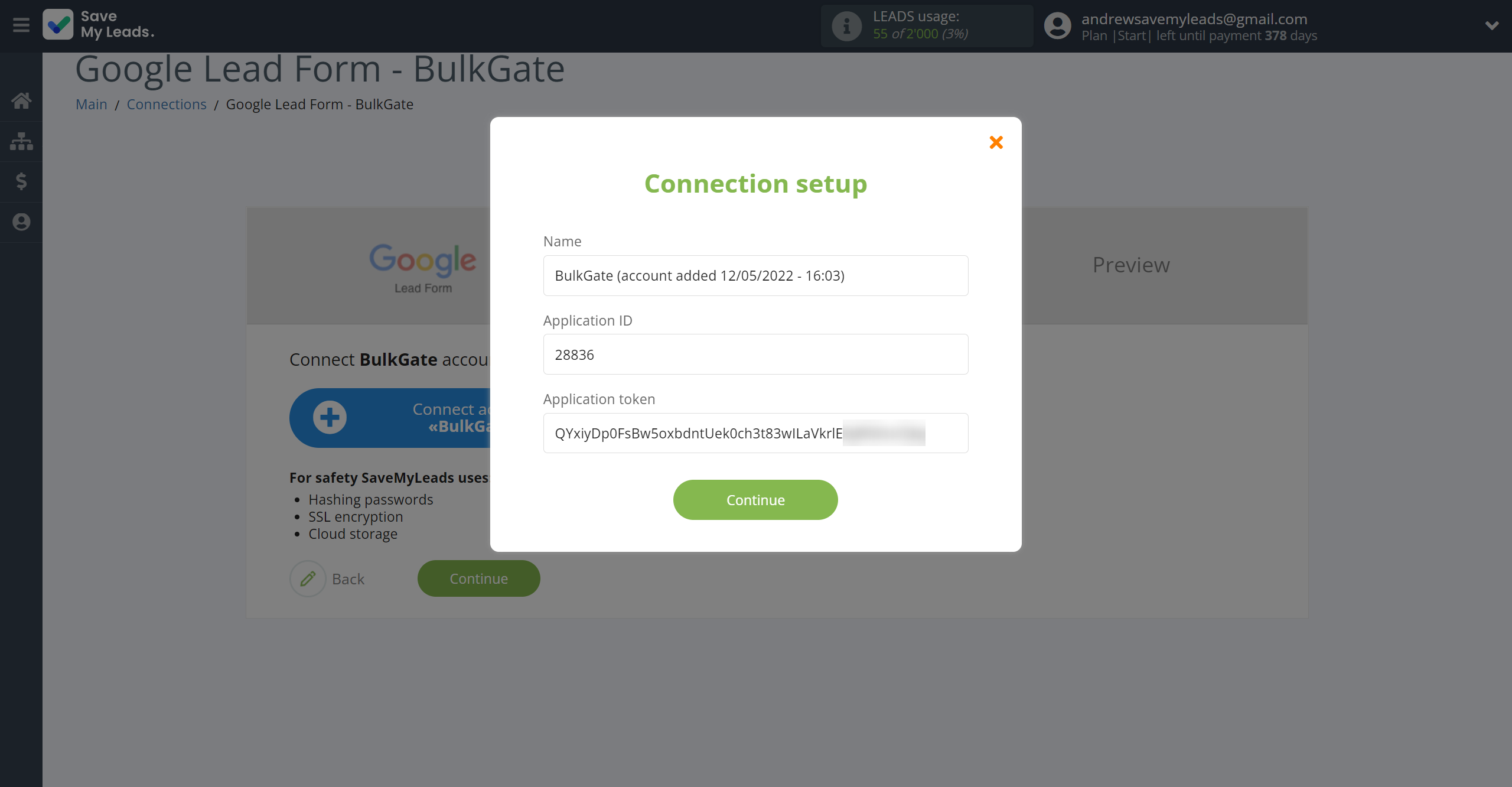 How to Connect Google Lead Form with BulkGate | Data Destination account connection How to Connect Google Lead Form with BulkGate | Data Destination account connection