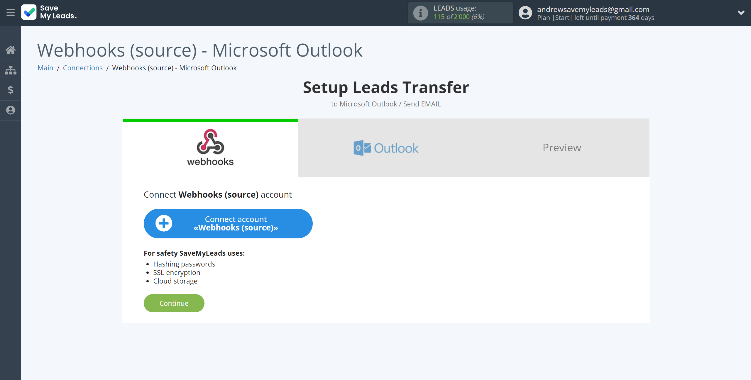 How to Connect Webhooks with Microsoft Outlook | Data Source account connection How to Connect Webhooks with Microsoft Outlook | Data Source account connection