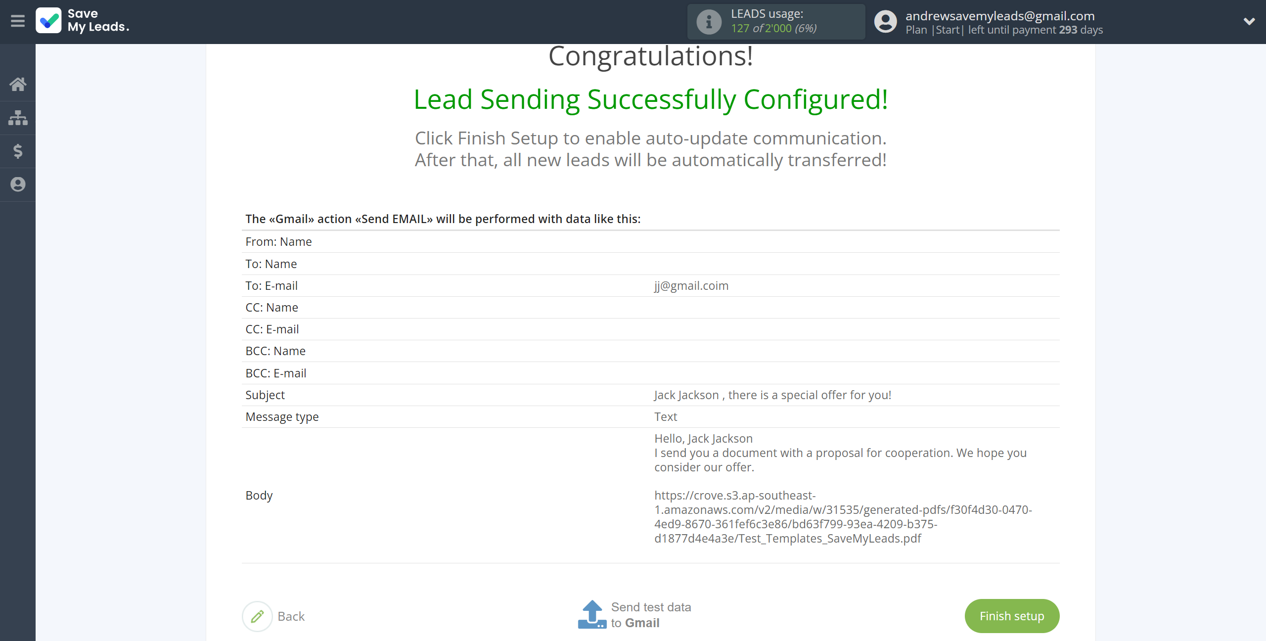 How to Connect Webhooks with Gmail | Test data How to Connect Webhooks with Gmail | Test data