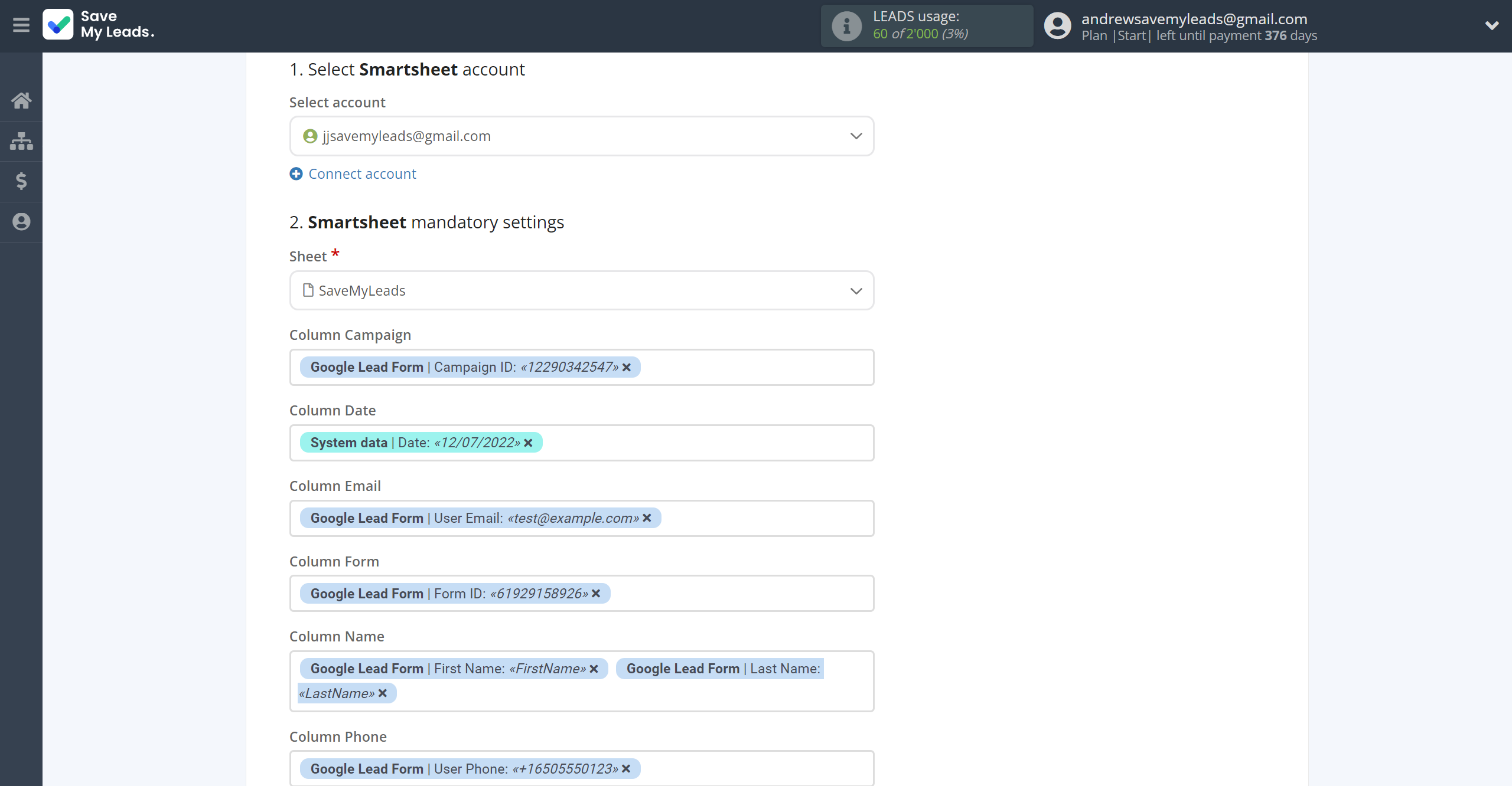 How to Connect Google Lead Form with Smartsheet | Assigning fields How to Connect Google Lead Form with Smartsheet | Assigning fields