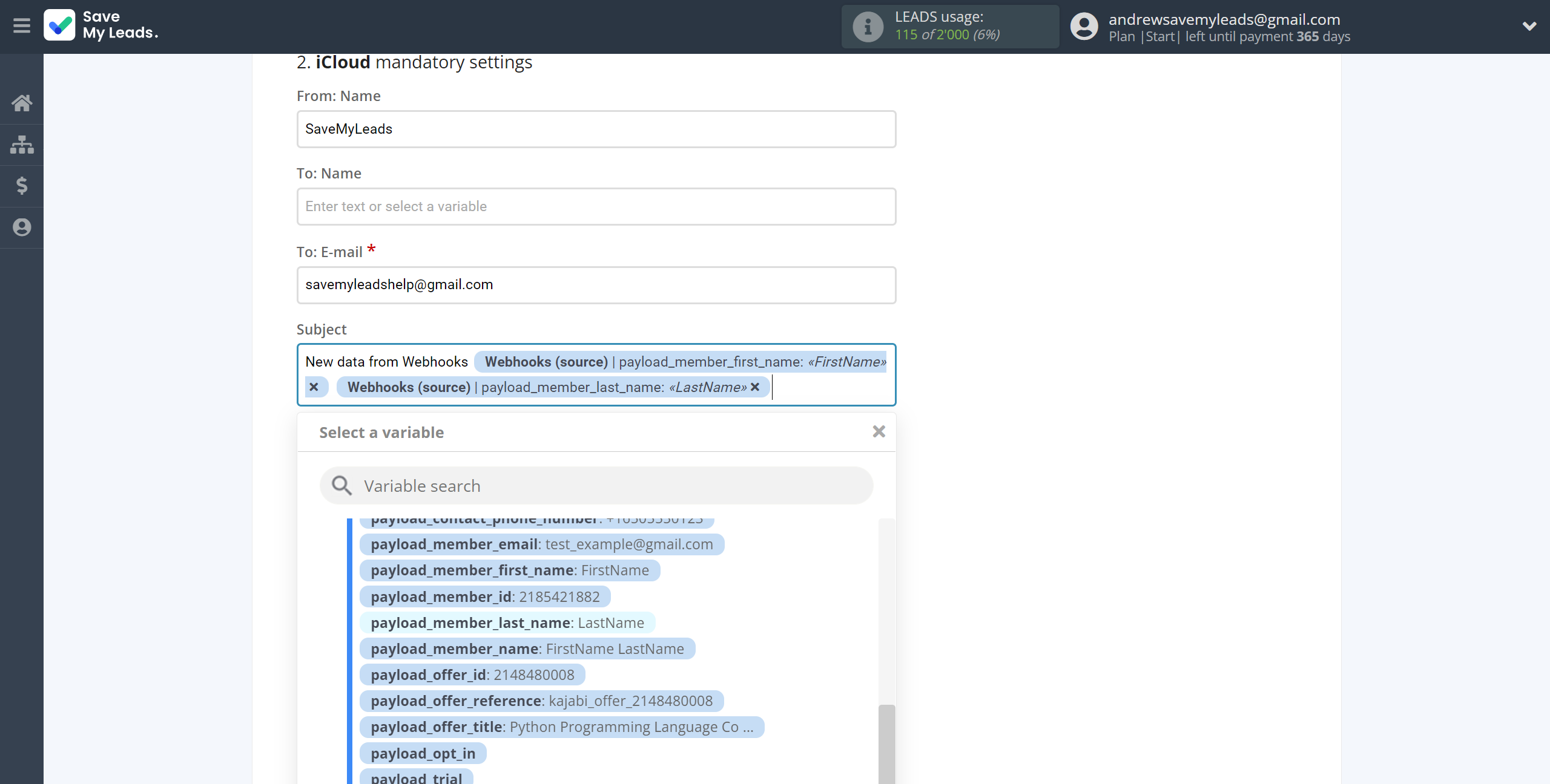 How to Connect Webhooks with iCloud | Assigning fields How to Connect Webhooks with iCloud | Assigning fields