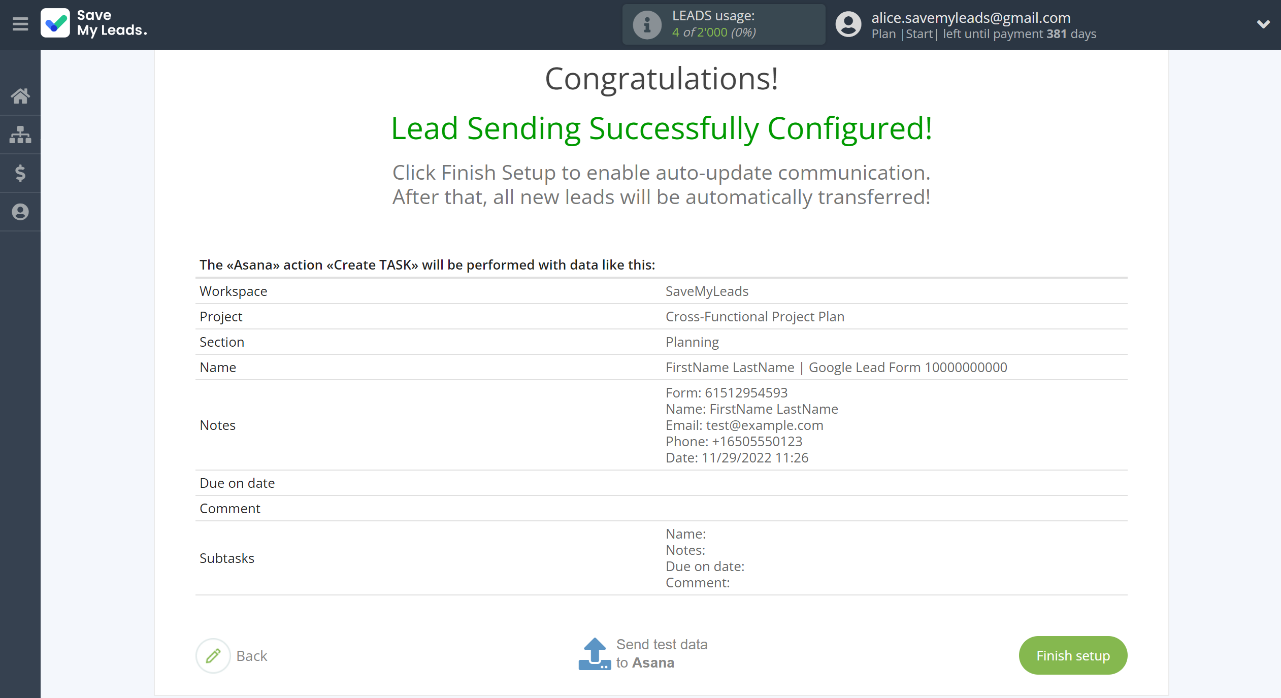 How to Connect Google Lead Form with Asana | Test data How to Connect Google Lead Form with Asana | Test data