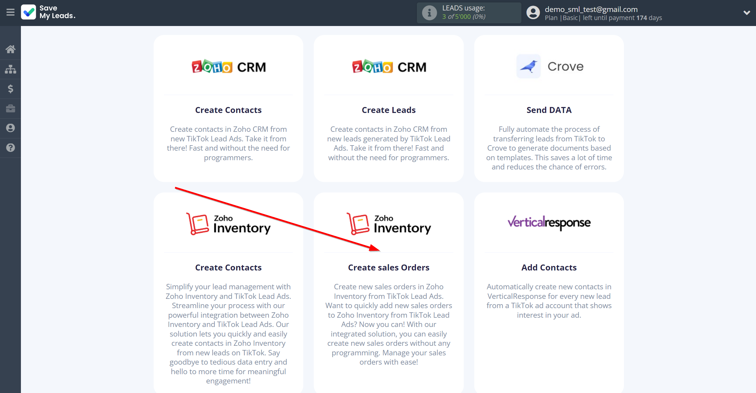 How to Connect TikTok with Zoho Inventory Create sales Order | Data Destination system selection How to Connect TikTok with Zoho Inventory Create sales Order | Data Destination system selection
